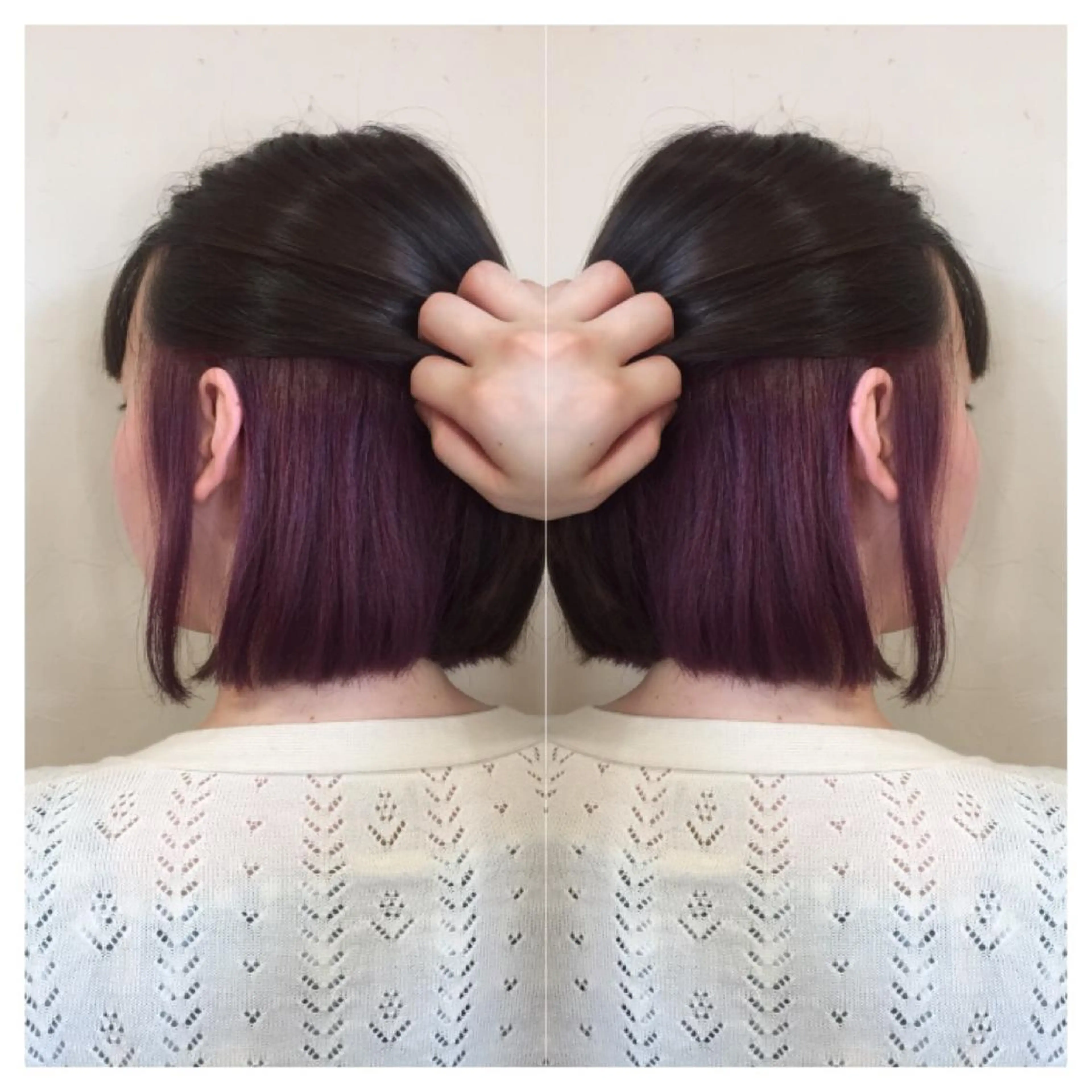 ショート カラー インナーカラー ラベンダーカラー ピンクカラー ピンクラベンダー ヘアカラー トリートメント 髪質改善/痛ませ ないカラー/西村航大のヘアスタイル