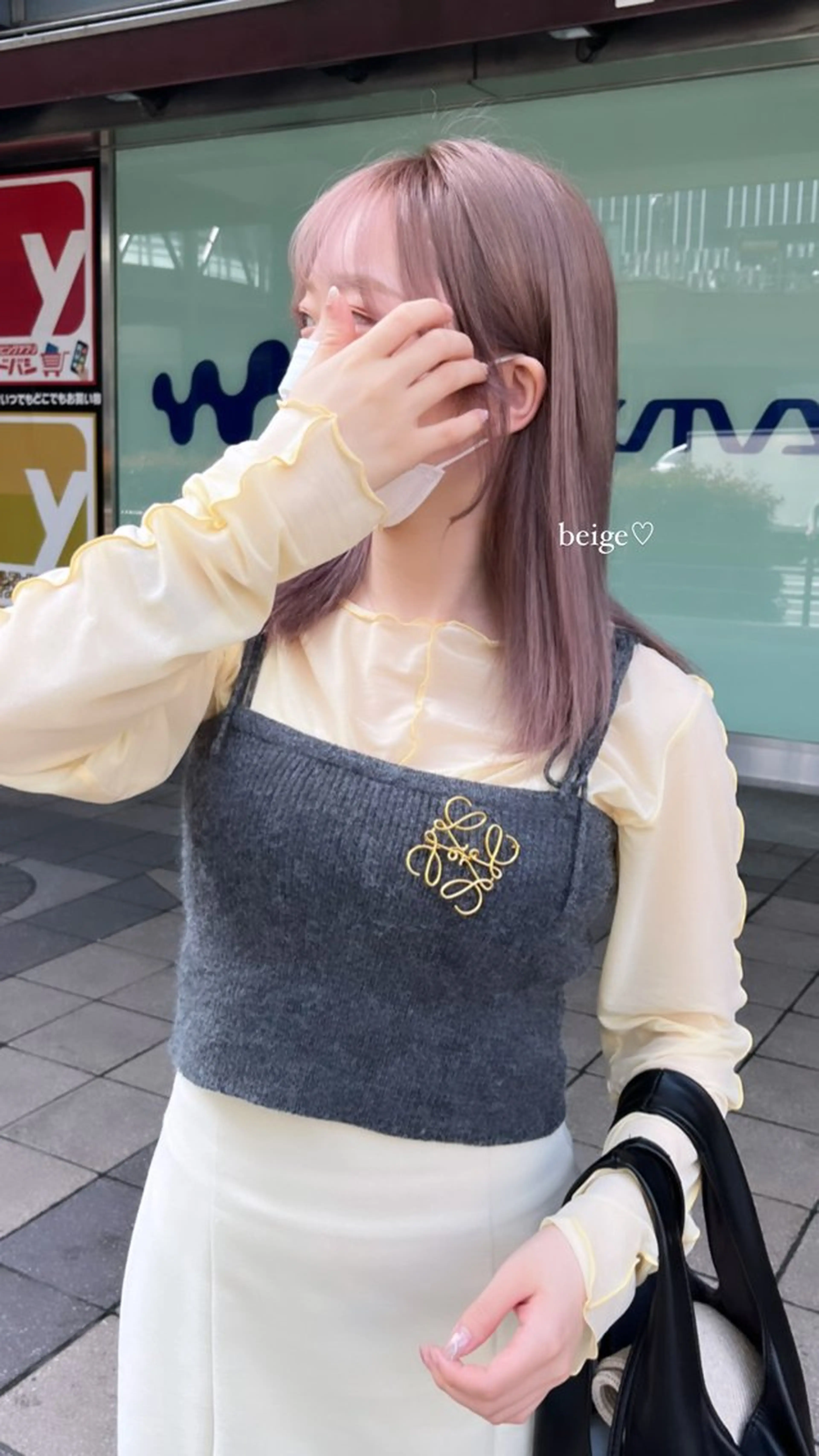 ミディアム ヘアカラー トリートメント 光本 杏のヘアスタイル