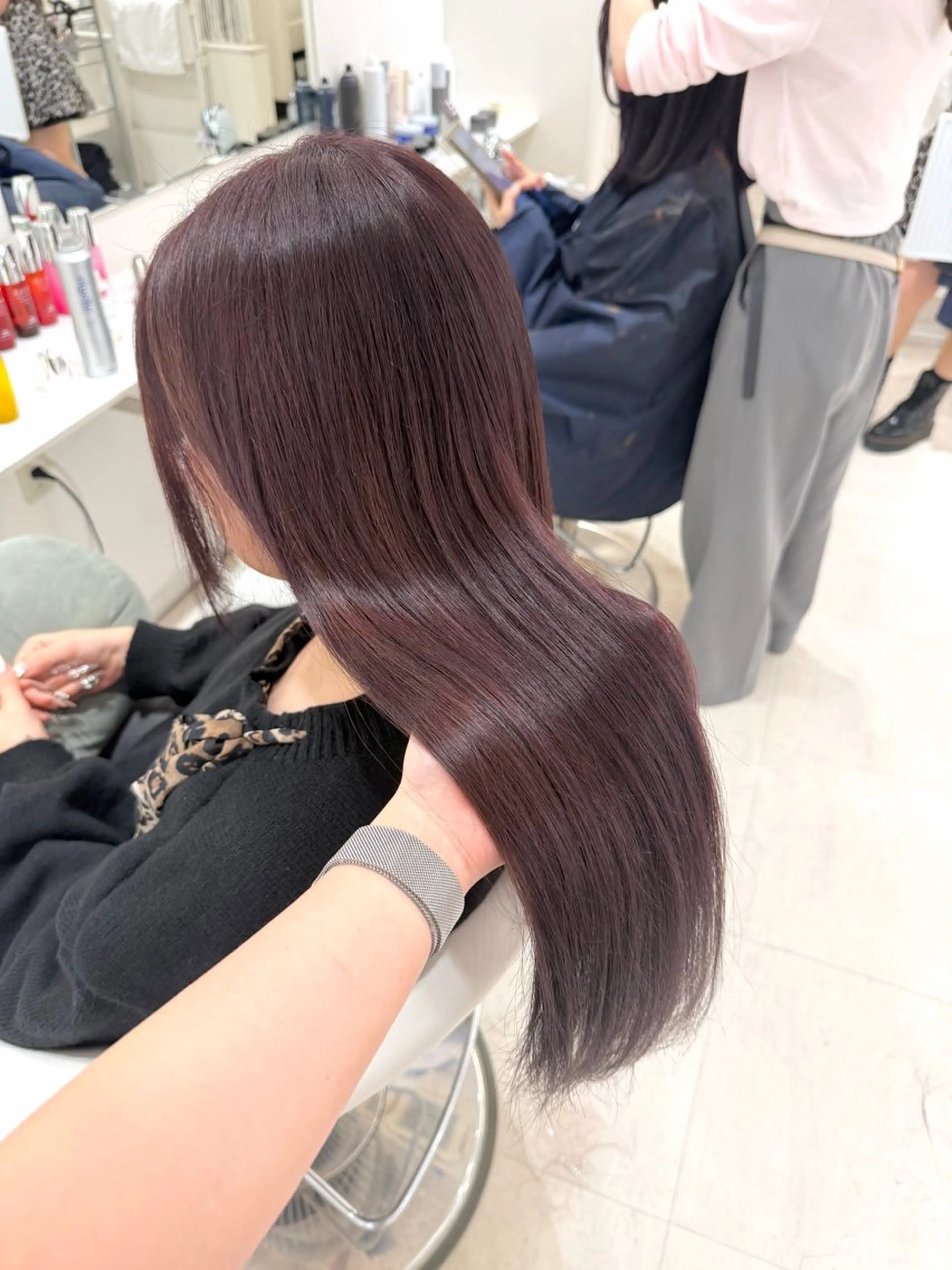 ロング カラー ヘアカラー ParveMix 🩶🫧入江 香名のヘアスタイル