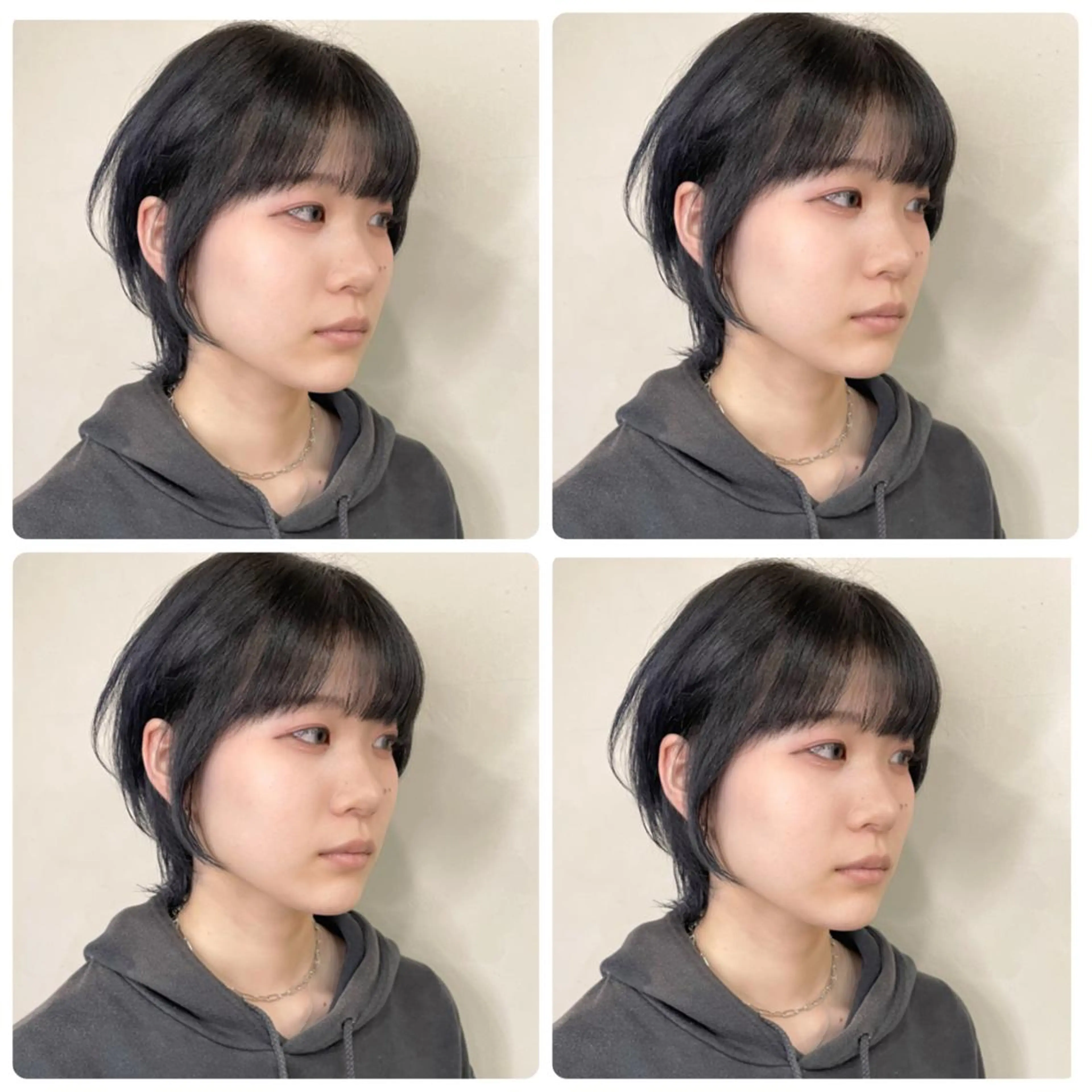 ショート カラー ショートボブ ハンサムショート 丸みショート デザインカラー ハイライトカラー 京都大人女性ショート 徒歩1分/秋山のヘアスタイル