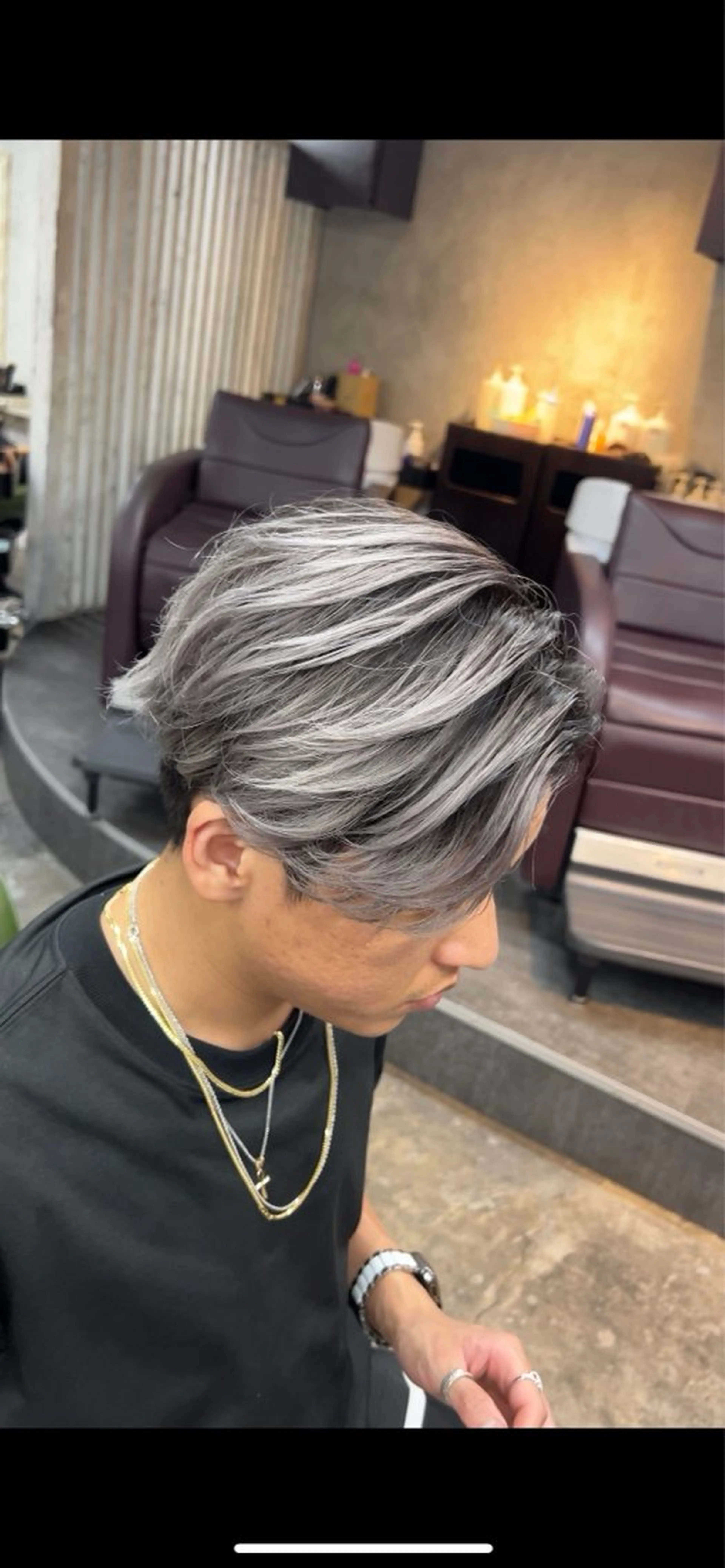 ショート レイヤーカット ヘアカラー トリートメント apollo yokohama所属・バレイヤージュ横浜 ハイライトのヘアスタイル