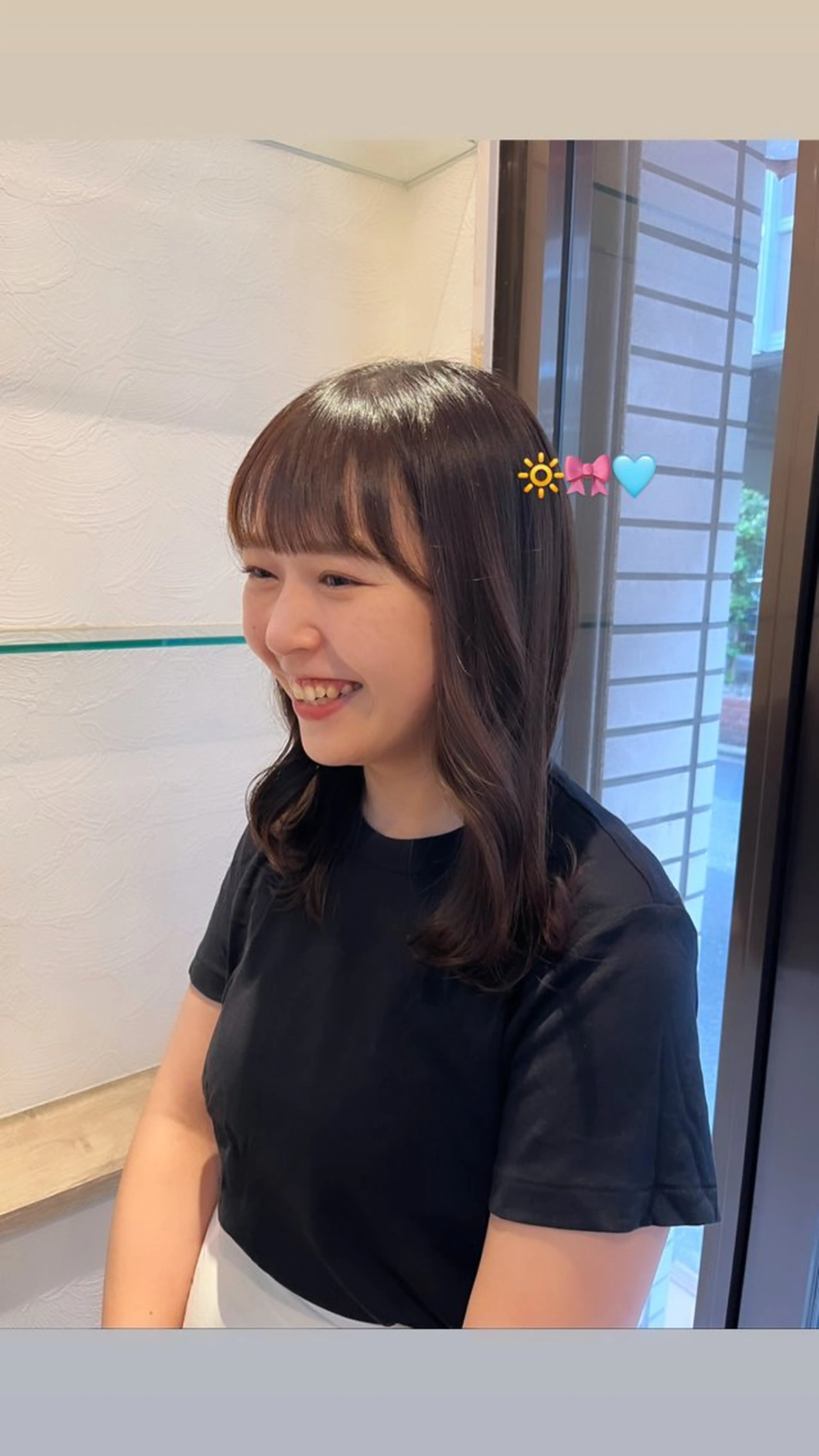 ミディアム 顔周りカット/ 似合わせ/momo/のヘアスタイル