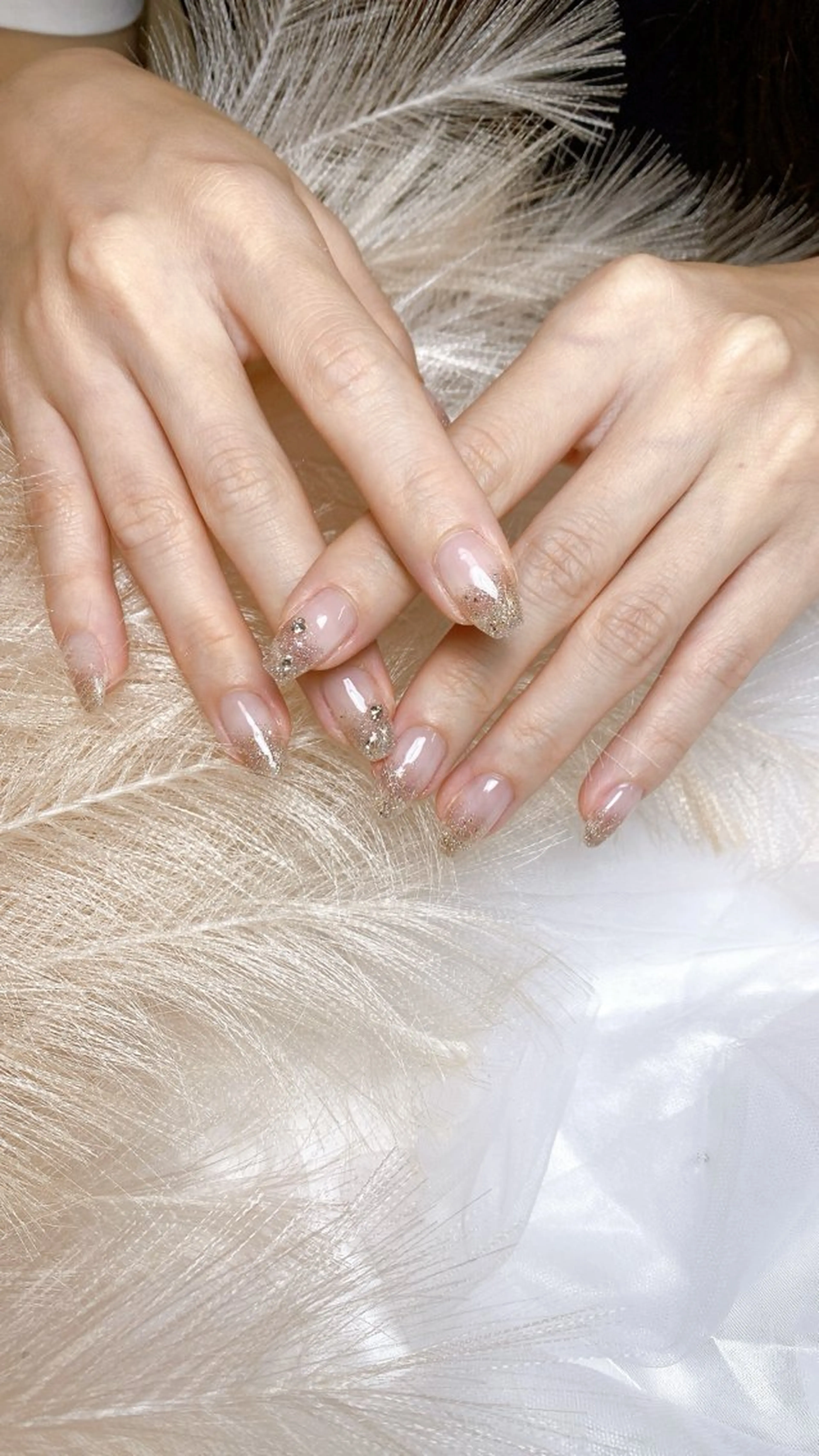 【オフなし⭐︎】ベースクリアラメグラデーションネイル💅→¥2,800ベース追加（¥1,000）の写真