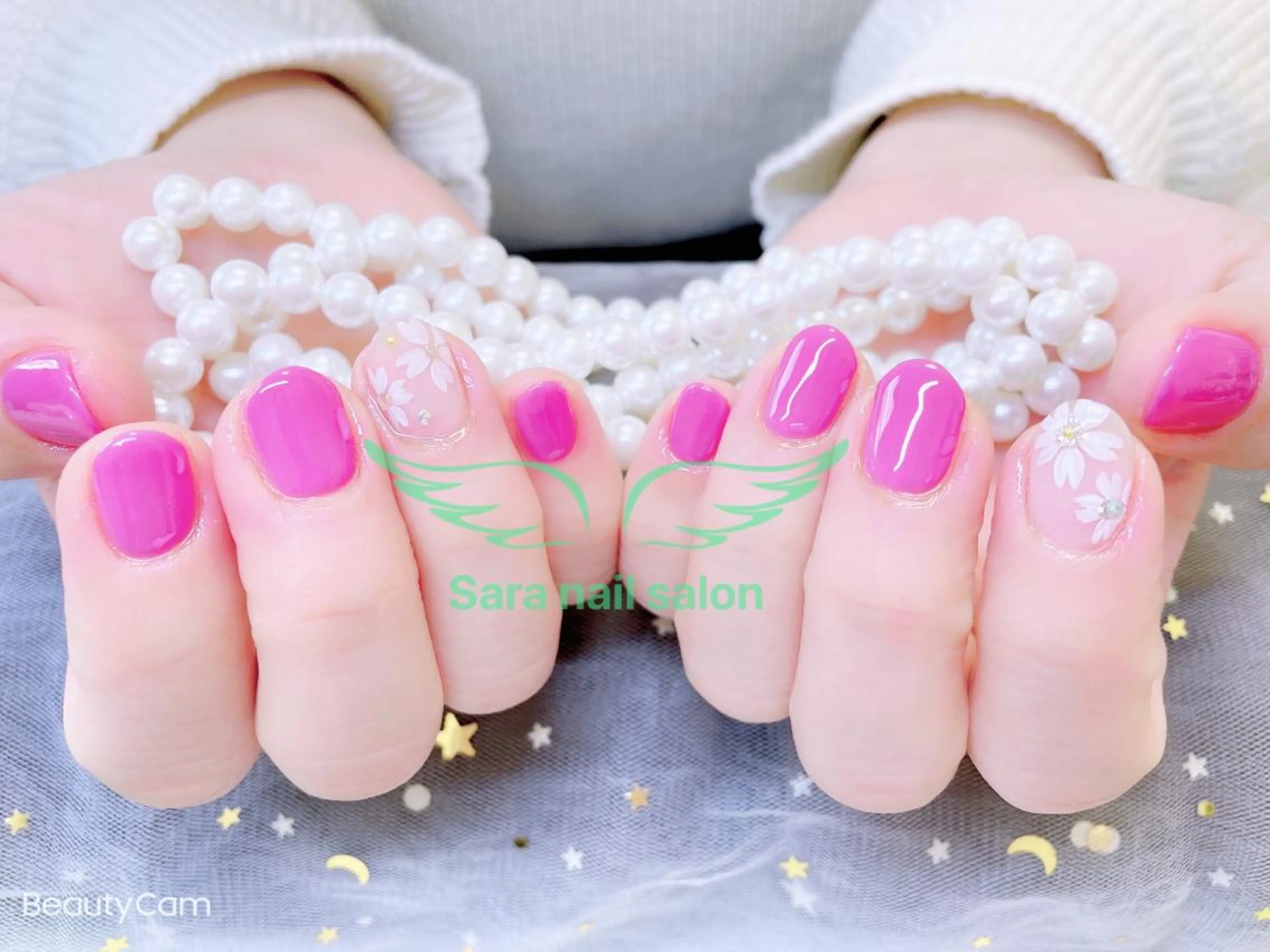 ネイル 桜ネイル ハンドネイル ハンドケア 小岩 Saraのネイルデザイン