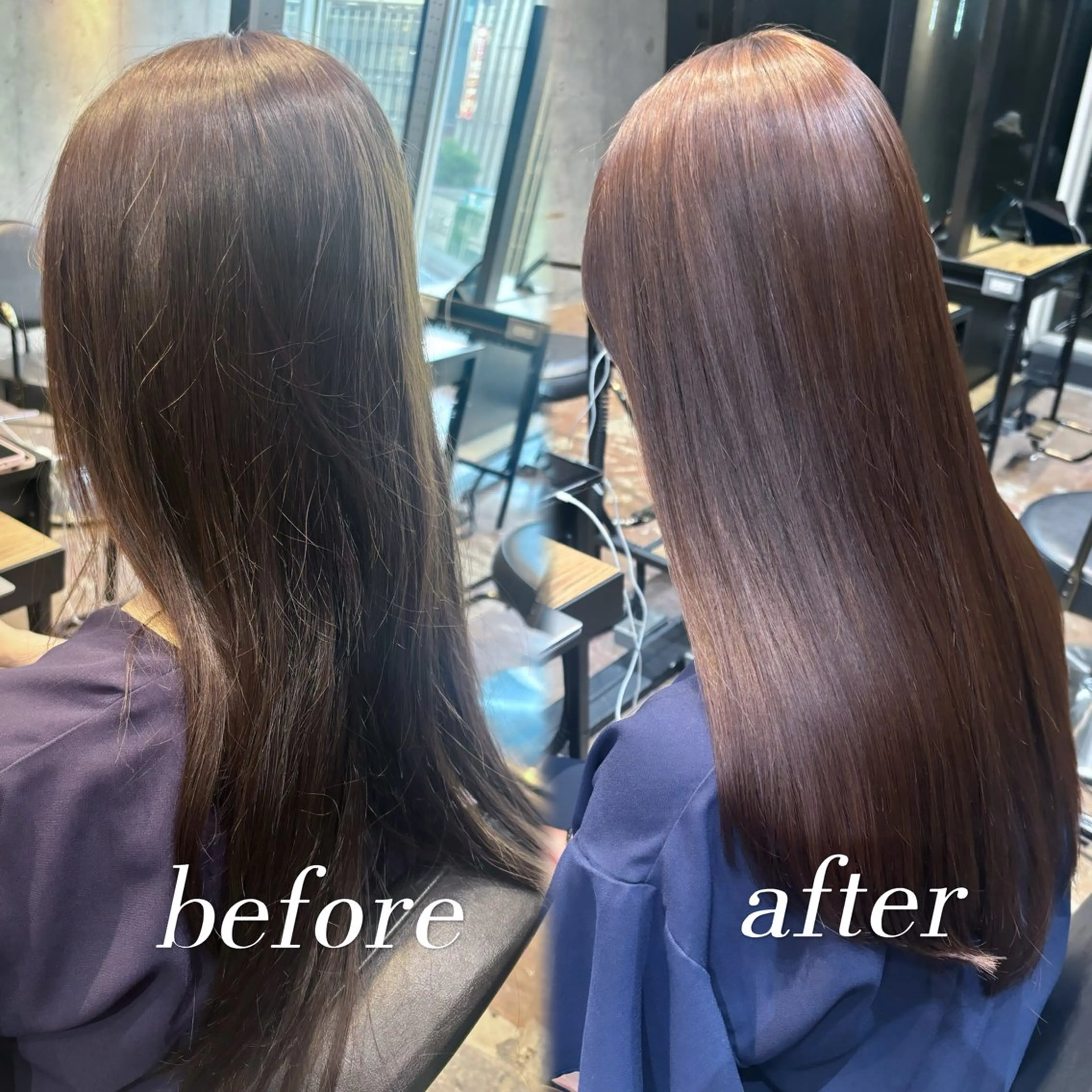 ロング 縮毛矯正 カット 縮毛矯正 透明感カラー/矯正 /髪質改善/まな⭐️のヘアスタイル