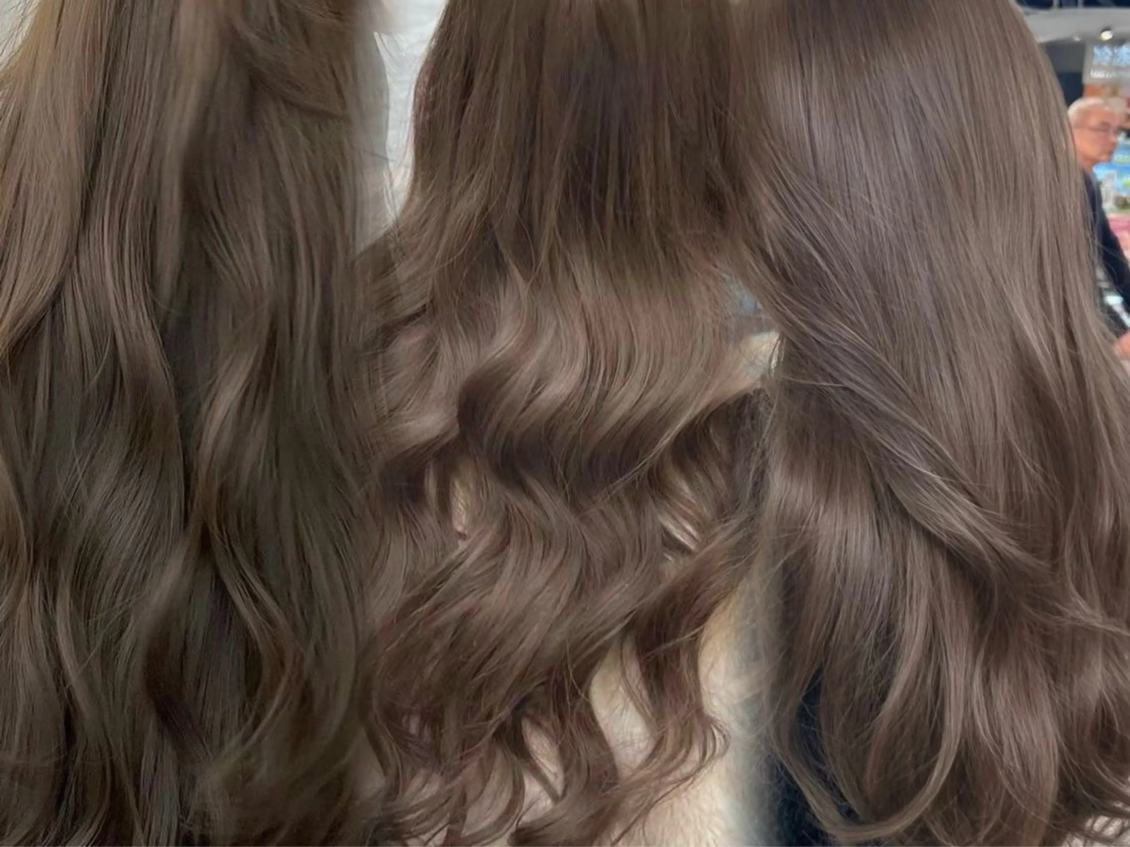 ロング カラー ヘアカラー 木屋元一/透明感 /前髪/韓国ヘアのヘアスタイル