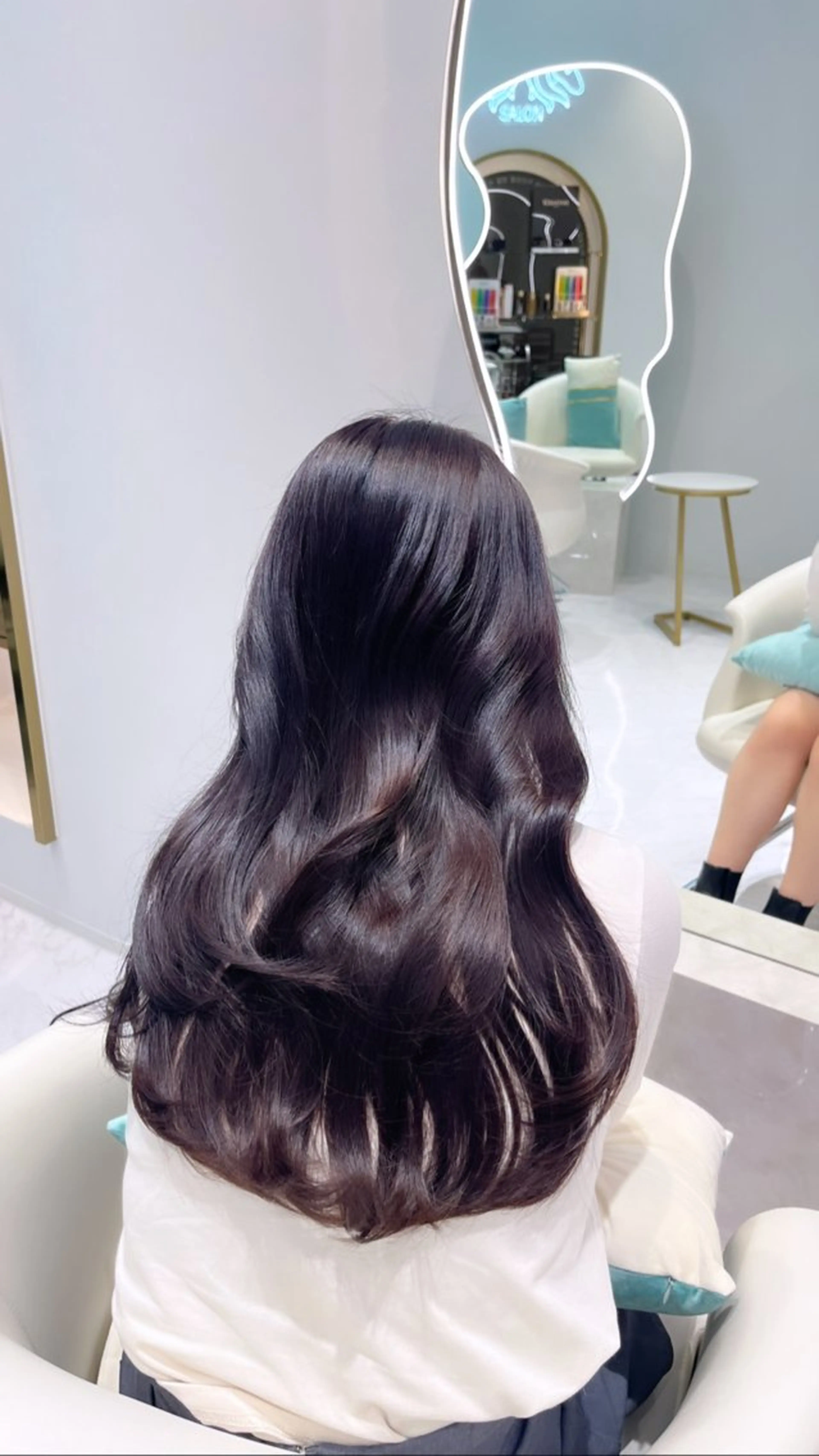 ロング カラー ラベンダーカラー カット ヘアカラー トリートメント 名駅/大人韓国ヘア 艶カラー/Rihoのヘアスタイル