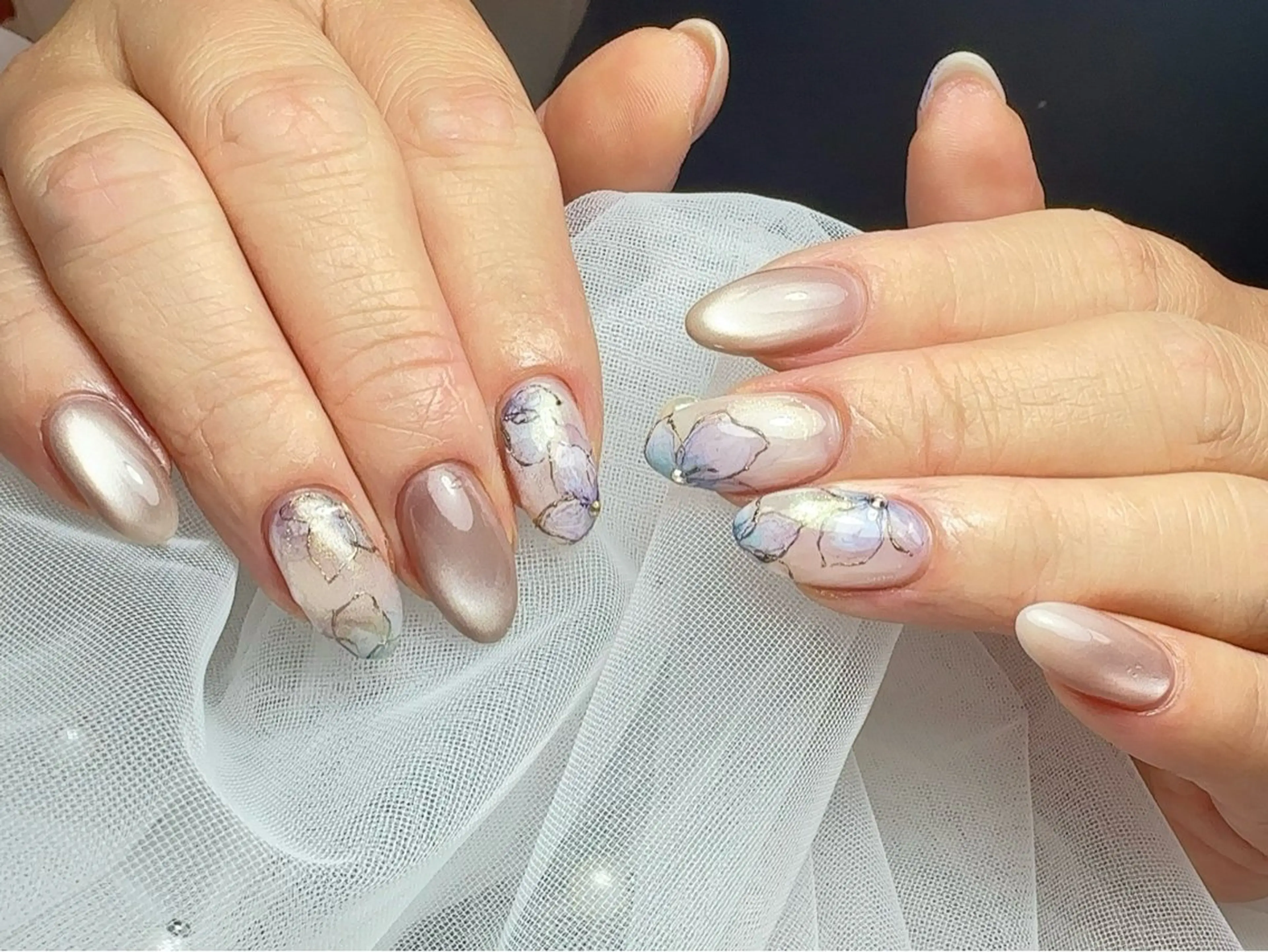 ネイル 成人式 長さ出し フットネイル フレンチネイル ジェルネイル ハンドネイル ハンドケア nail salon Feerieのネイルデザイン