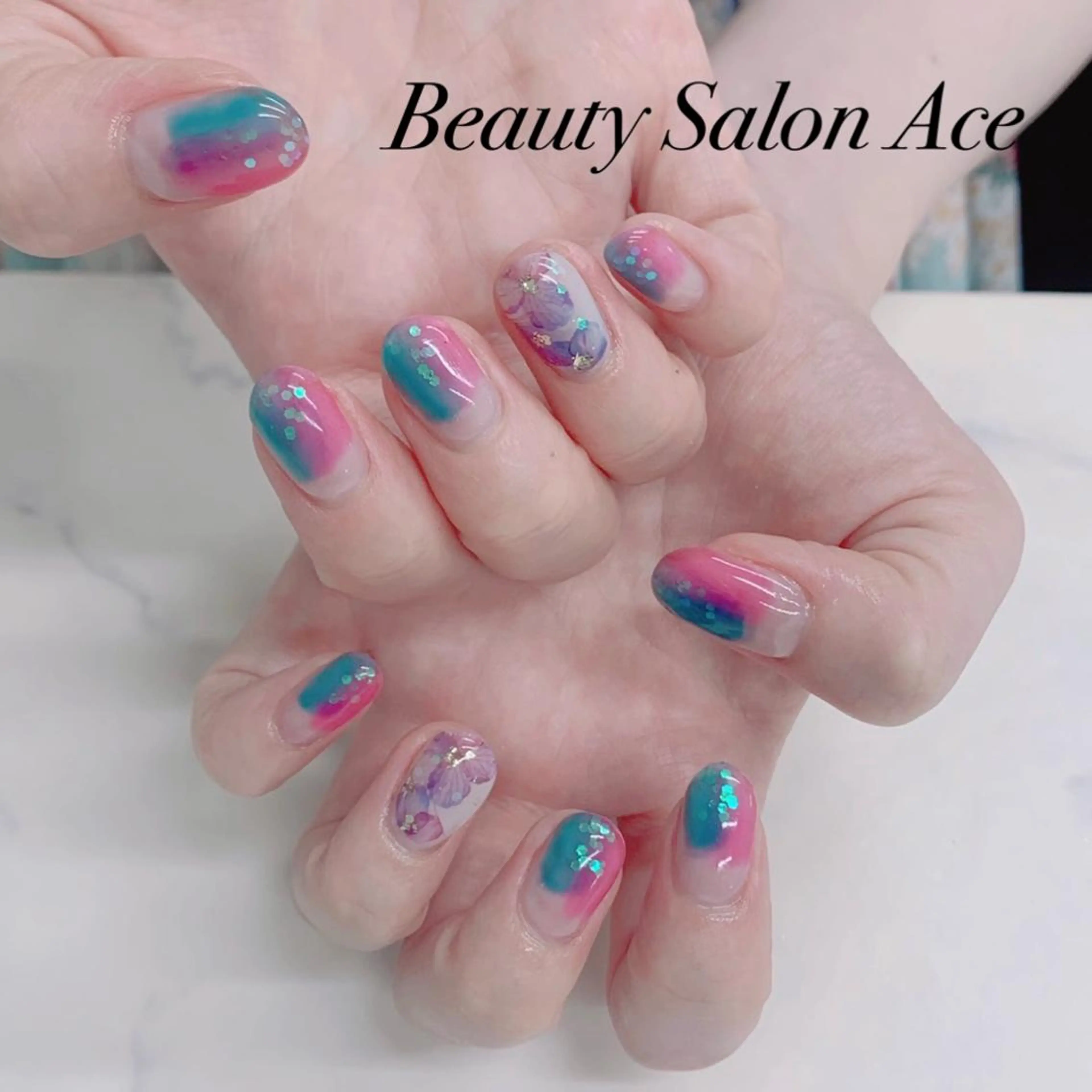 ネイル メンズネイル 夏ネイル ハンドネイル ハンドケア Beauty Salon Ace（ネイルサロン　エース）所属・池袋フィルイン Ace♡長さだしのネイルデザイン