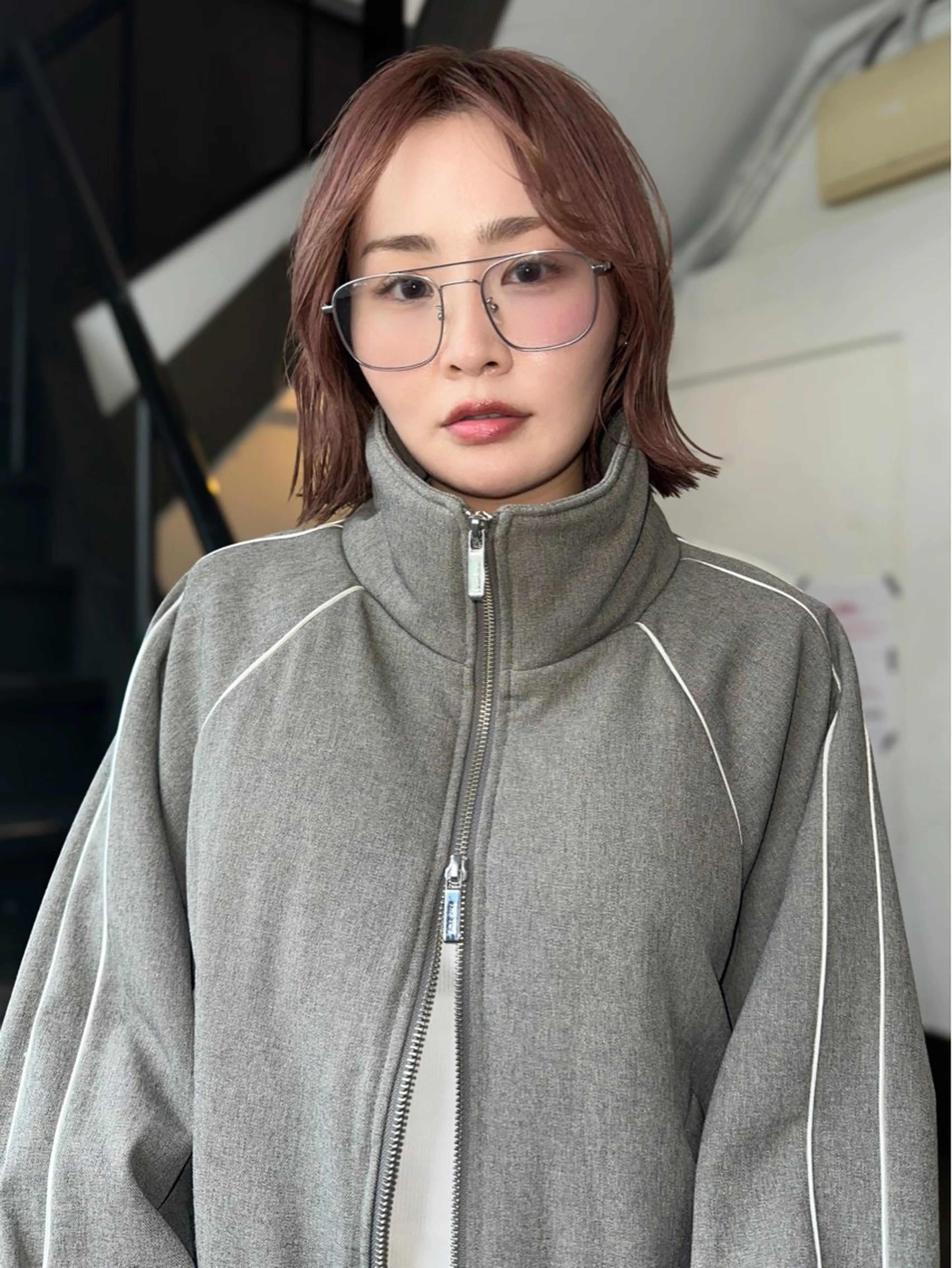 ショート ボブ レイヤーカット 外ハネヘア カット ヘアカラー BOW【ボウ】所属・レイヤー/ 本町/Takumiのヘアスタイル