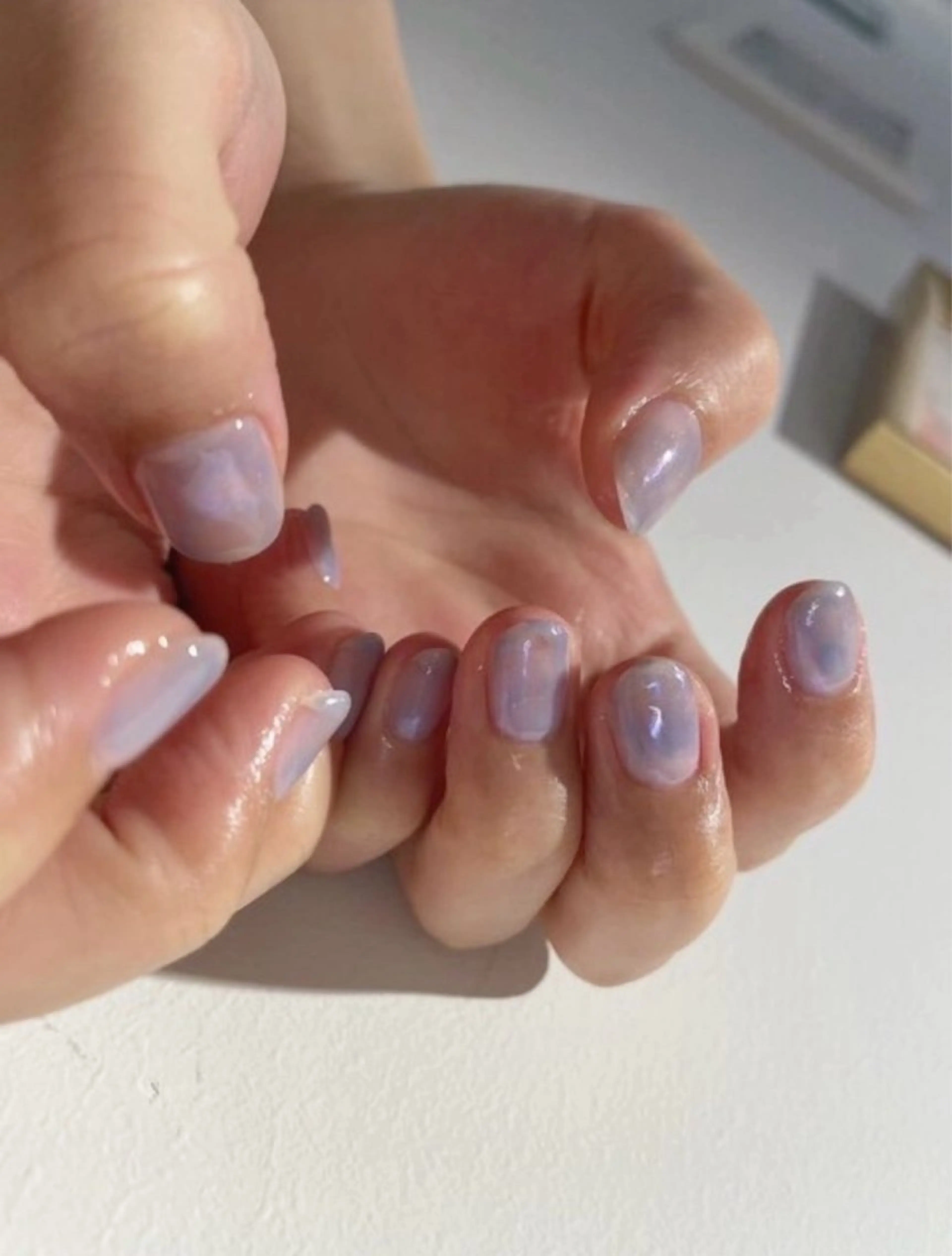 ネイル ニュアンスネイル ワンカラーネイル 西田 花音のネイルデザイン