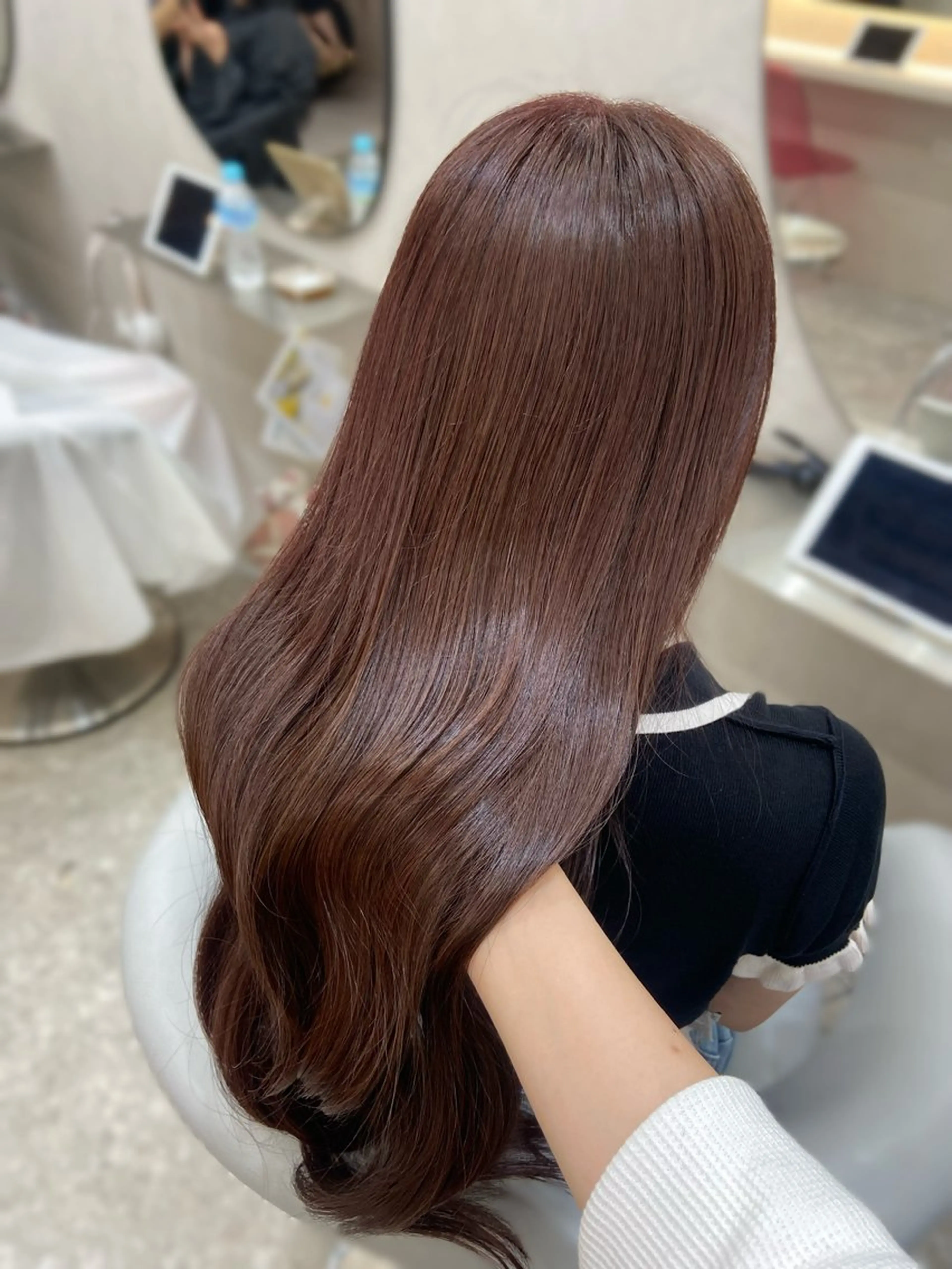 ロング カラー カット ヘアカラー トリートメント 新宿/韓国ヘア 中明度カラー/かやのヘアスタイル