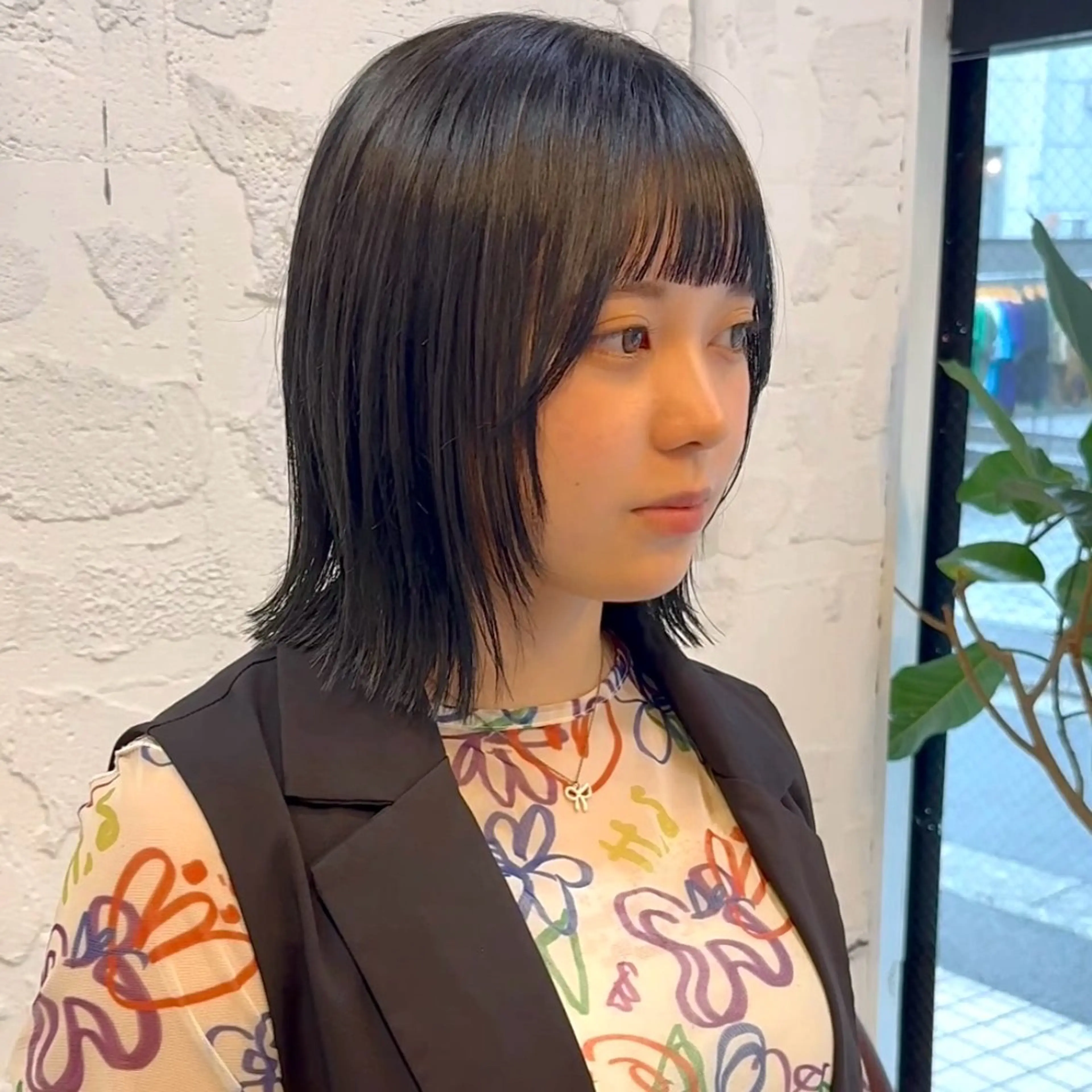 ミディアム カラー カット ヘアカラー トリートメント 🌿レイヤーボブ/パ ーマ🌿　木梨健太のヘアスタイル