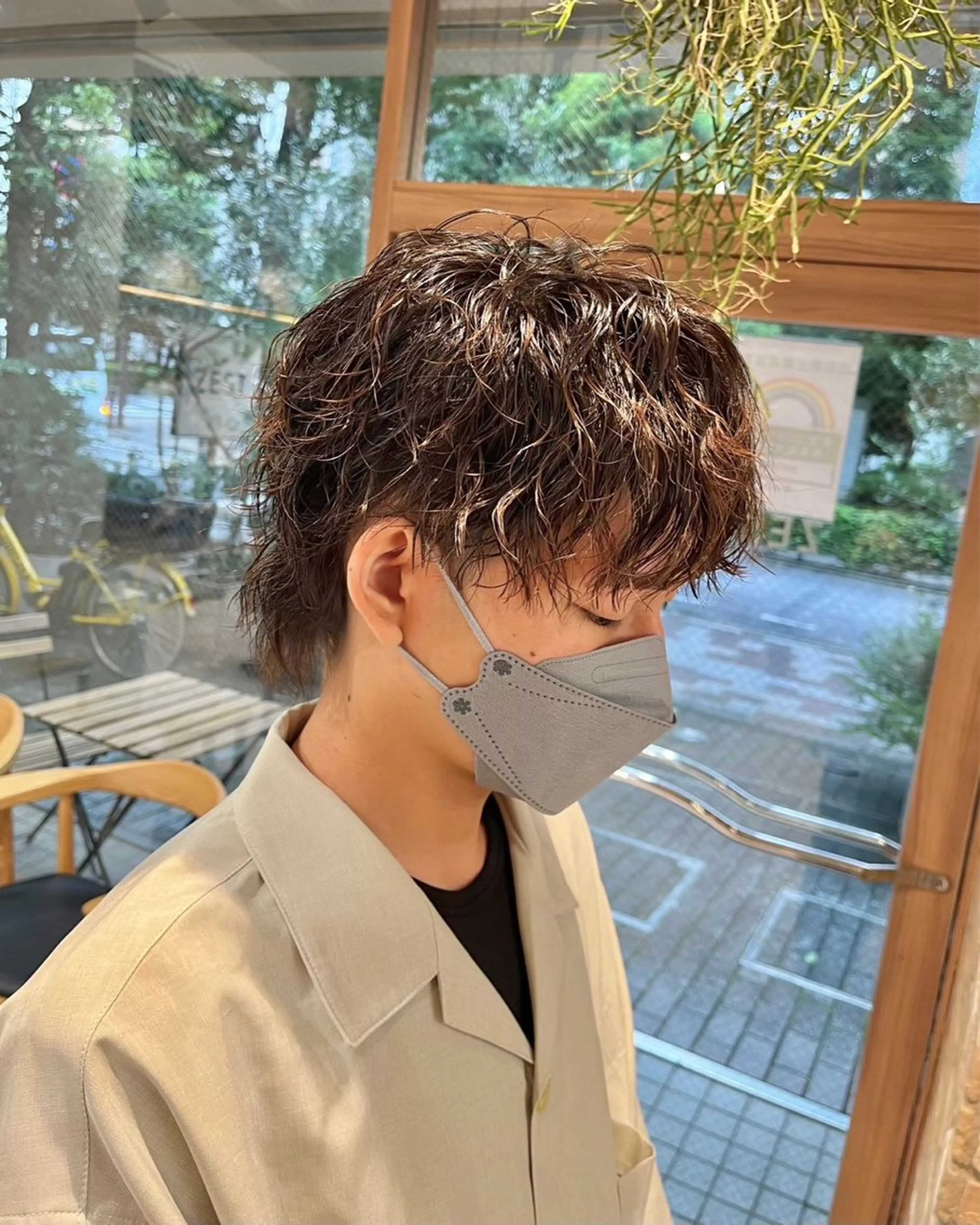 メンズ シャドウパーマ/ 波巻きパーマ/三鷹のヘアスタイル