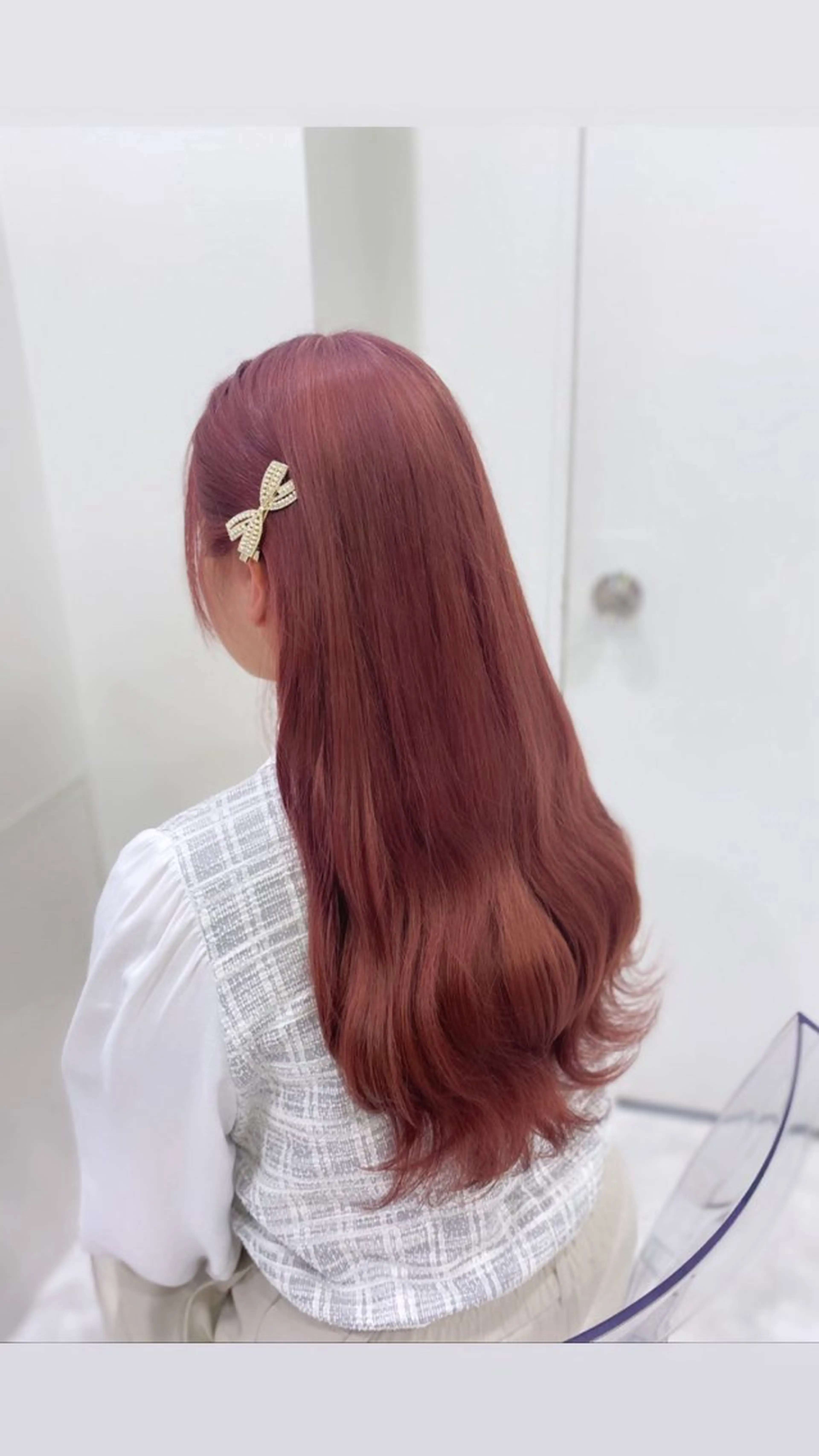 ロング カラー ガーリー♡女の子っぽ ヘア♡ピンクカラー♡のヘアスタイル