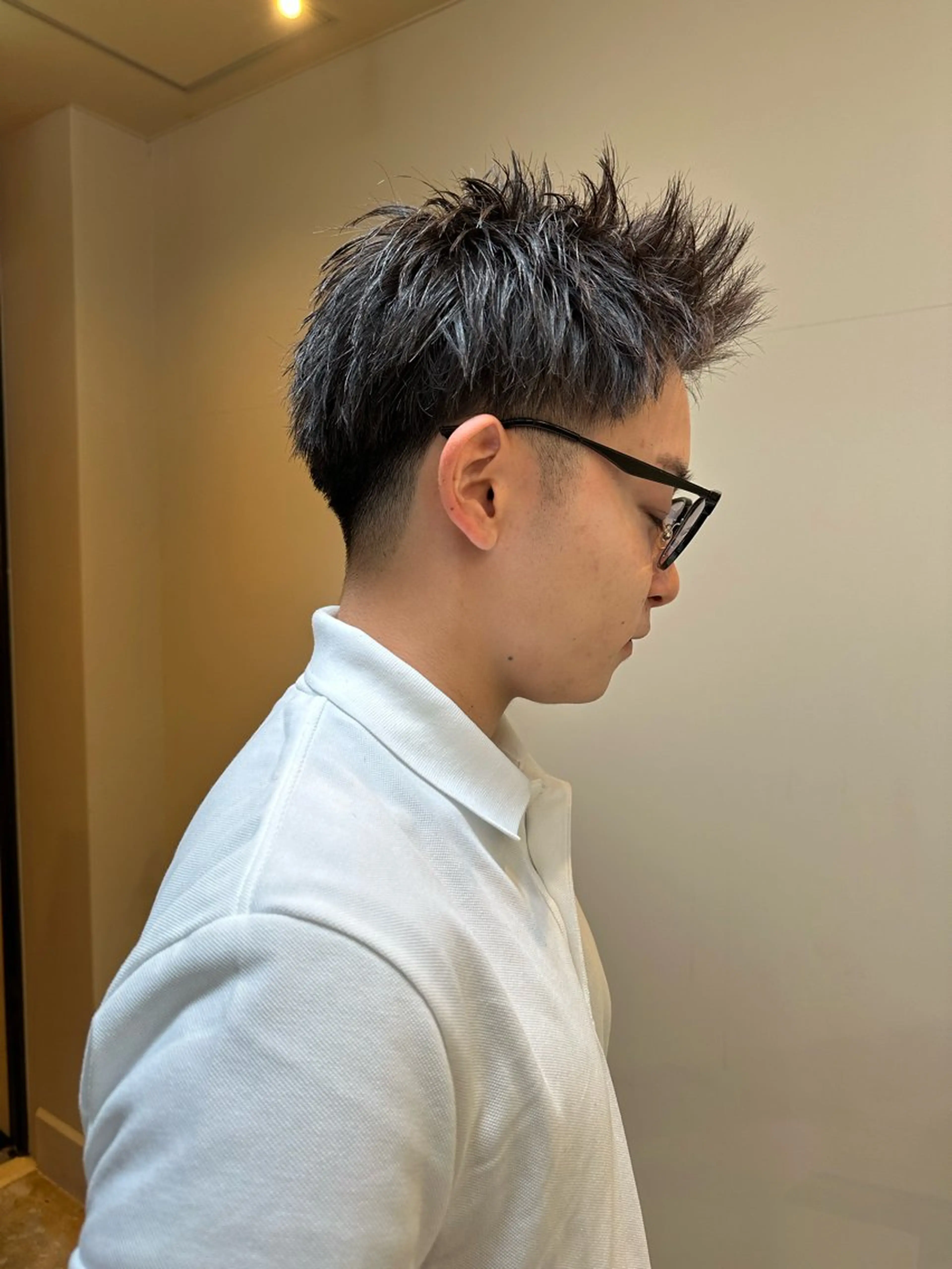 ショート メンズ ボブ ロングモデル shoのヘアスタイル