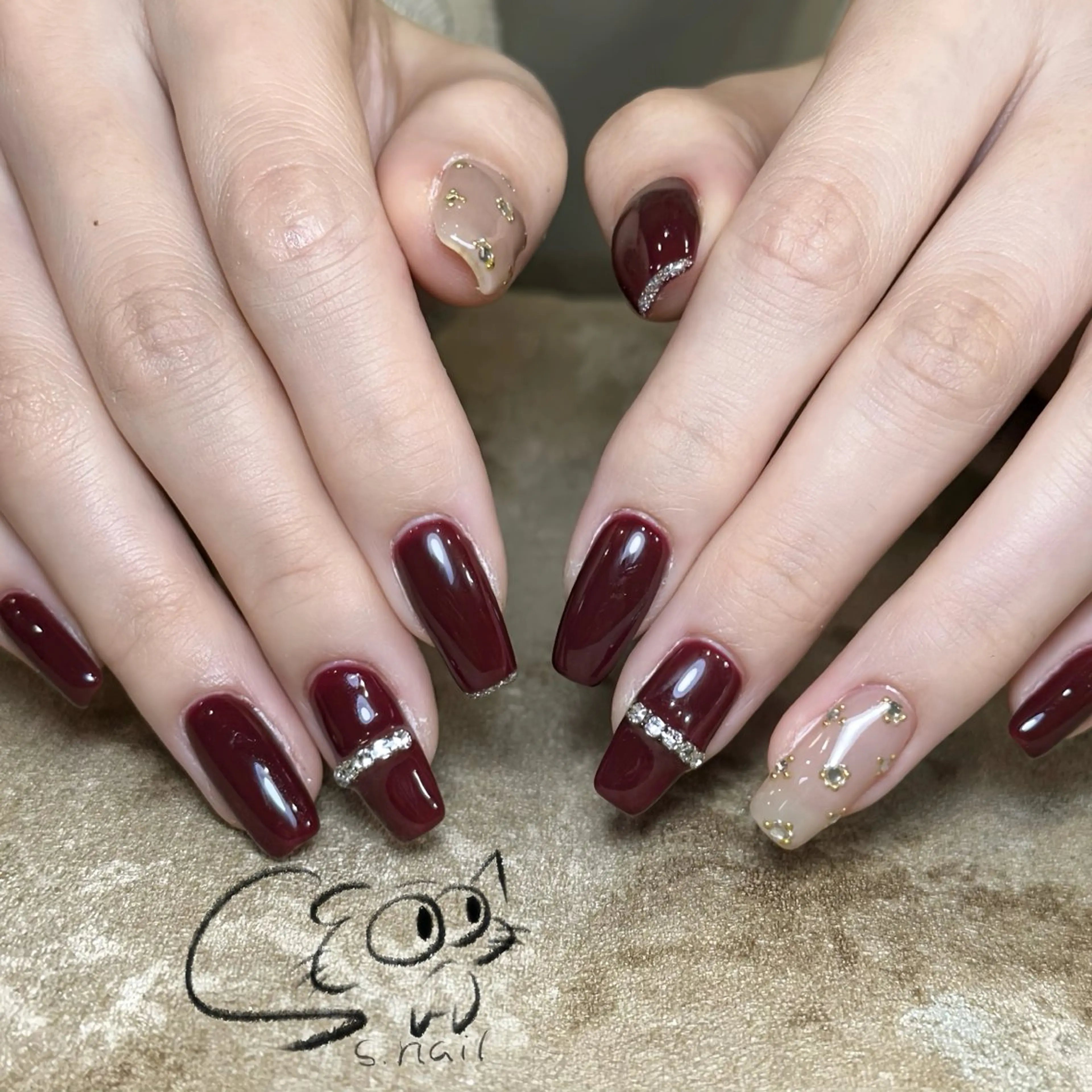 ネイル チークネイル フレンチネイル グラデーション マグネットネイル ワンカラーネイル ハンドネイル S.nail所属・S.nail _のネイルデザイン