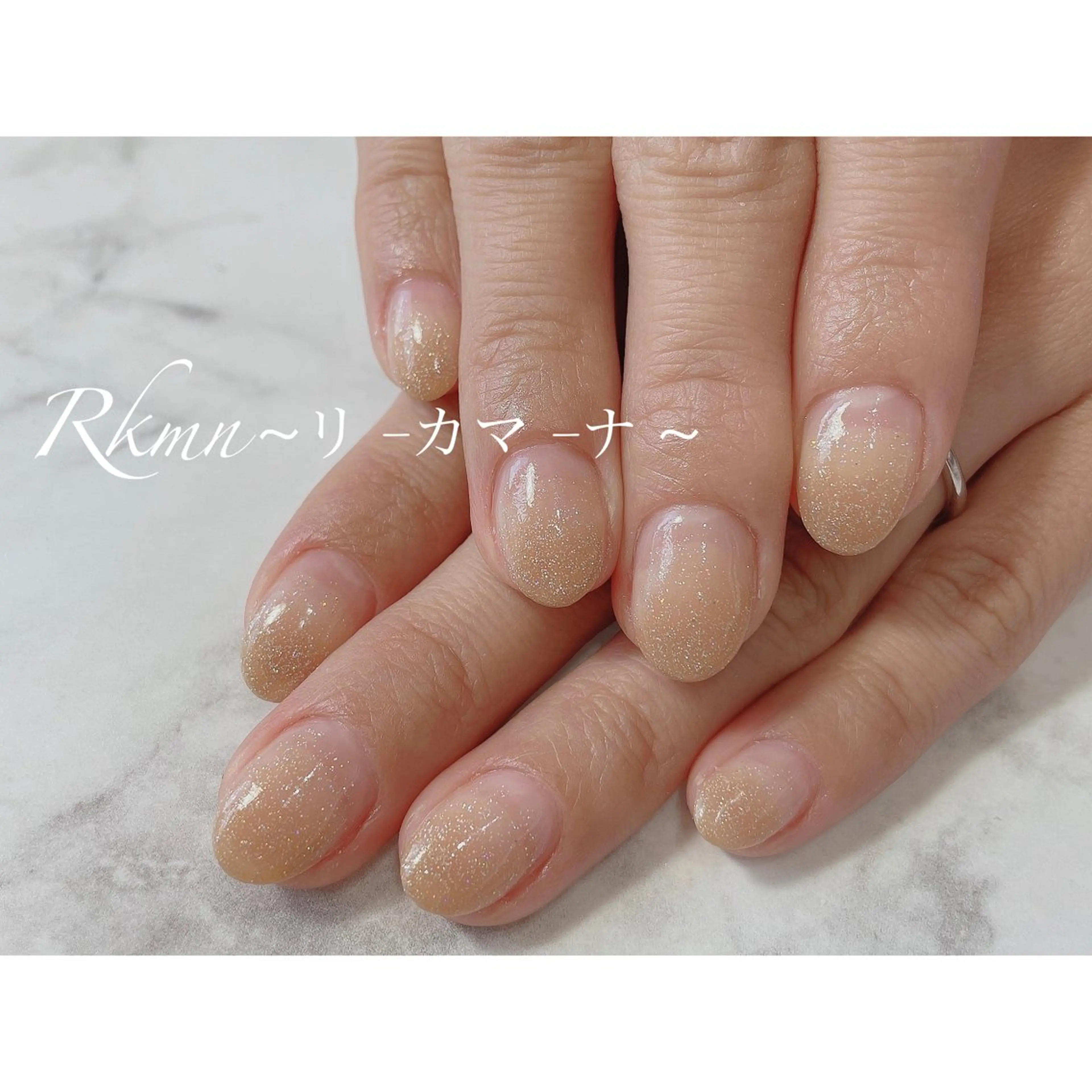 ネイル アートネイル グラデーション ラメ(グリッター) 春ネイル ハンドネイル フットネイル ハンドケア Rkmn ~リ-カマ-ナ~のネイルデザイン