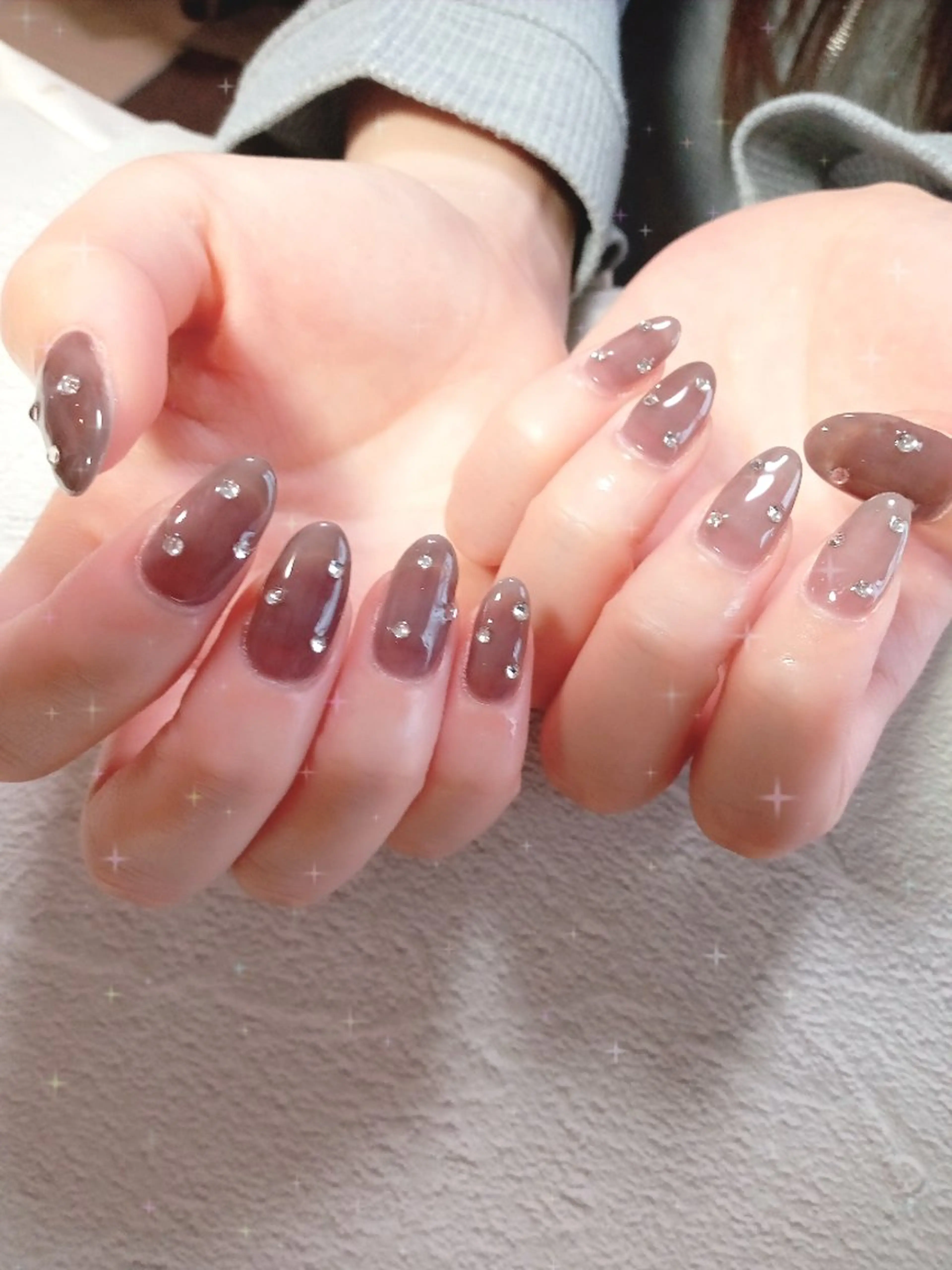 ネイル フレンチネイル ジェルネイル キラキラネイル マグネットネイル ビー玉ネイル ハンドネイル flure de neige yukiのネイルデザイン