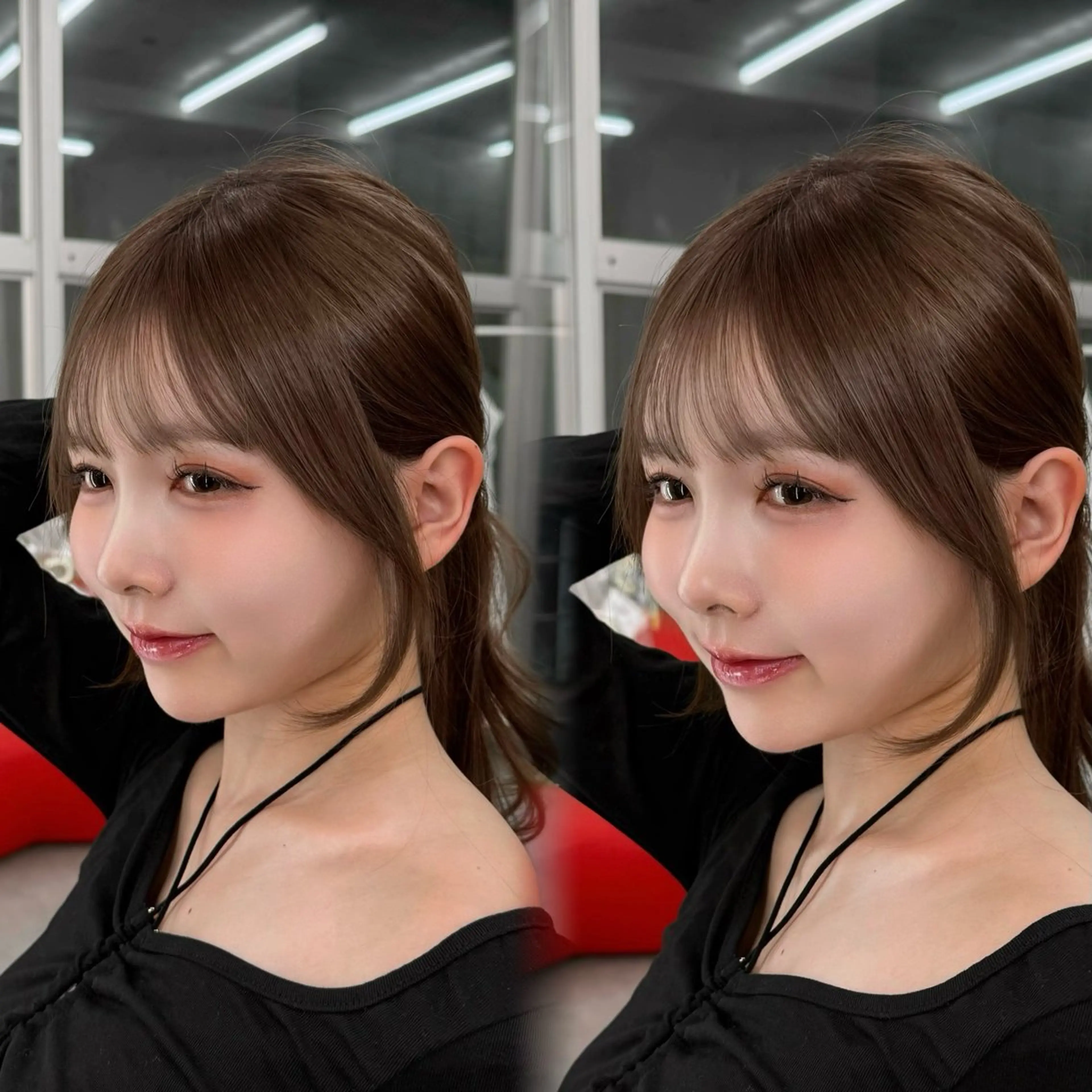 セミロング カラー 垢抜けトレンド レイヤー🩵廣戸楓のヘアスタイル