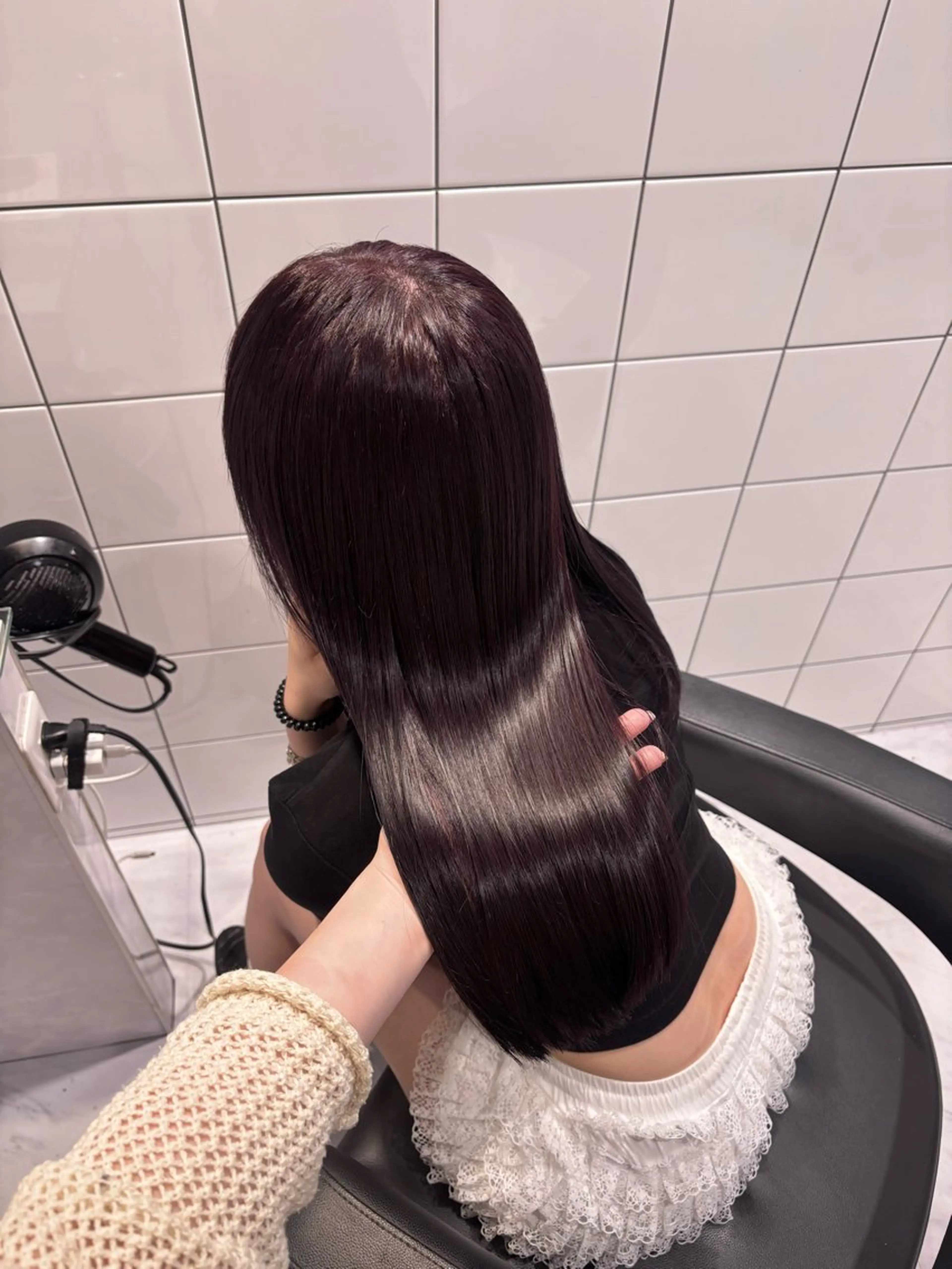 ロング カラー ヘアカラー トリートメント ヘアセット 髪質改善🩰透明感カ ラー🎀hinanoのヘアスタイル