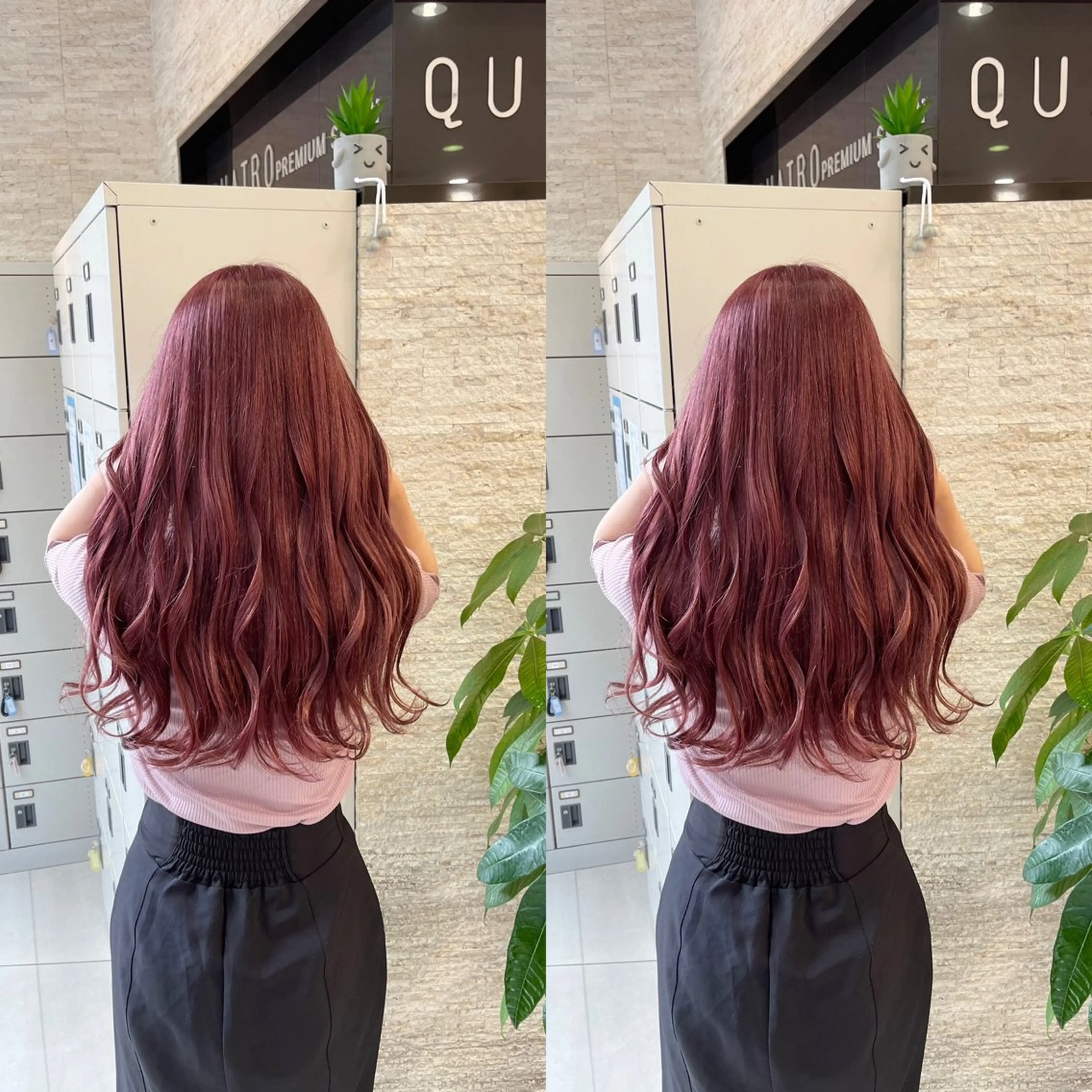 ロング カット ヘアカラー トリートメント Y Uのヘアスタイル