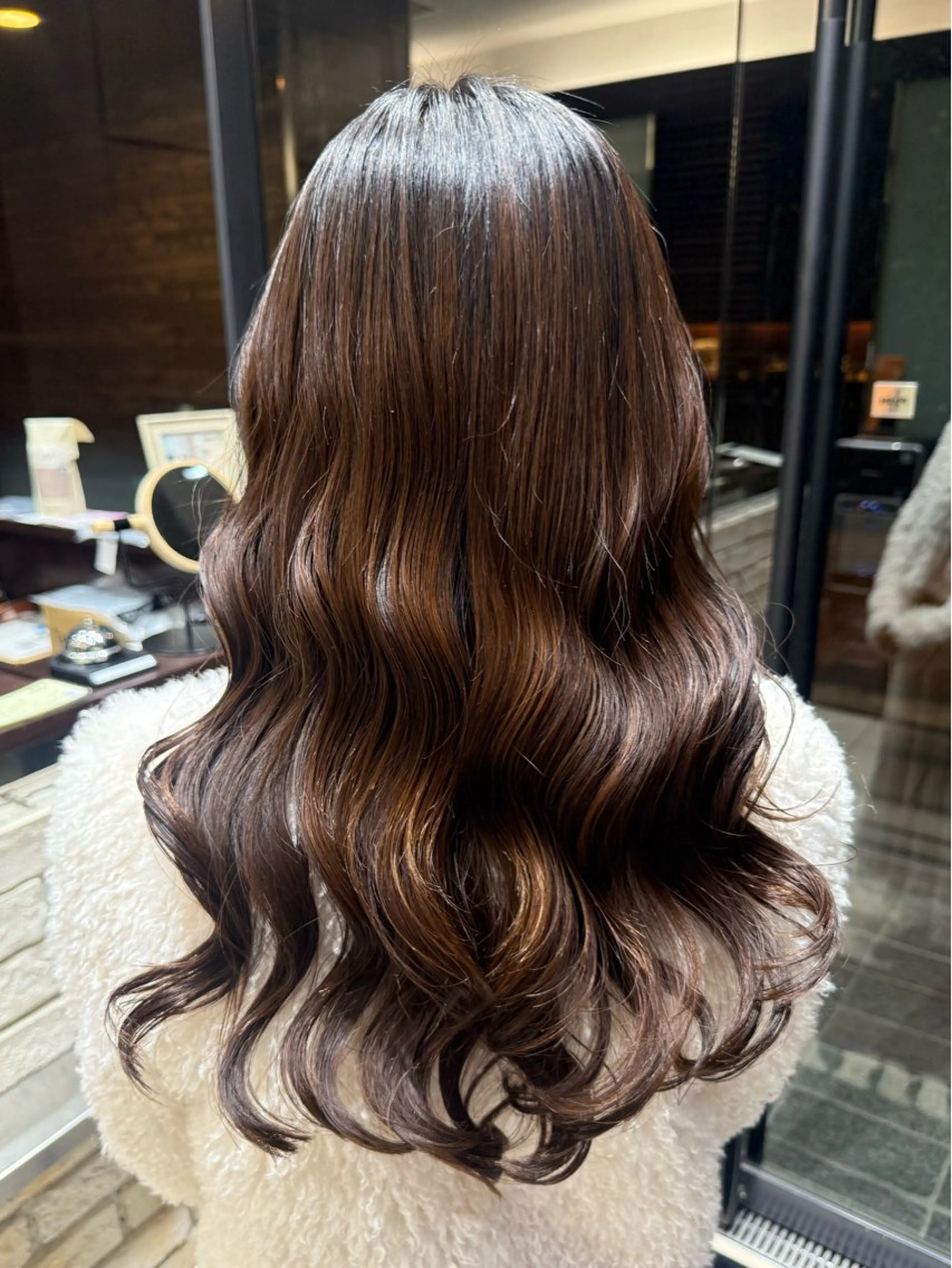 ロング パーマ パーマ 韓国風パーマ🌿コテ 巻き風パーマ/るいのヘアスタイル