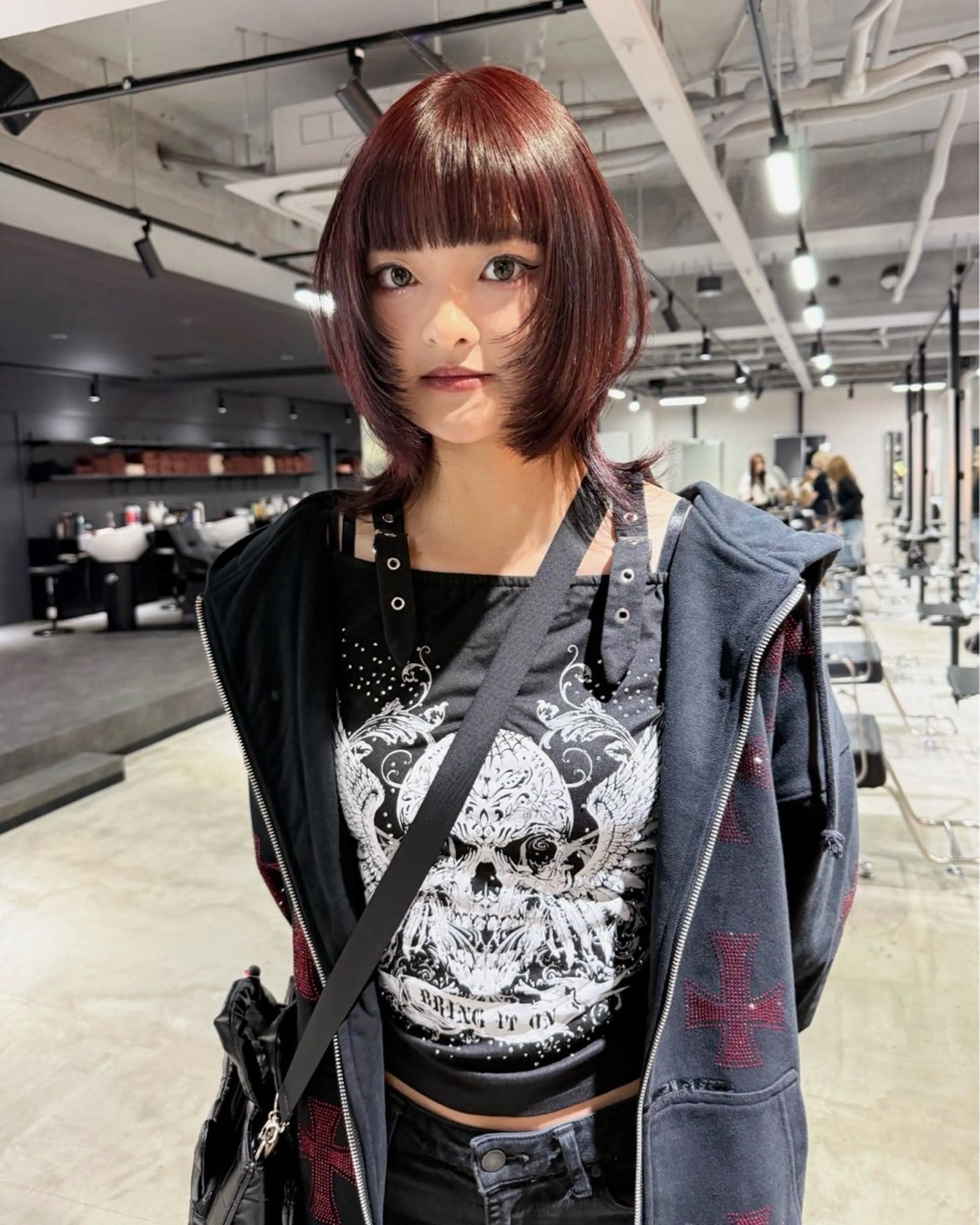 ミディアム カラー レッドカラー レイヤーカット カット ヘアカラー 暖色/ミルクティー /レイヤー/マリア♡のヘアスタイル