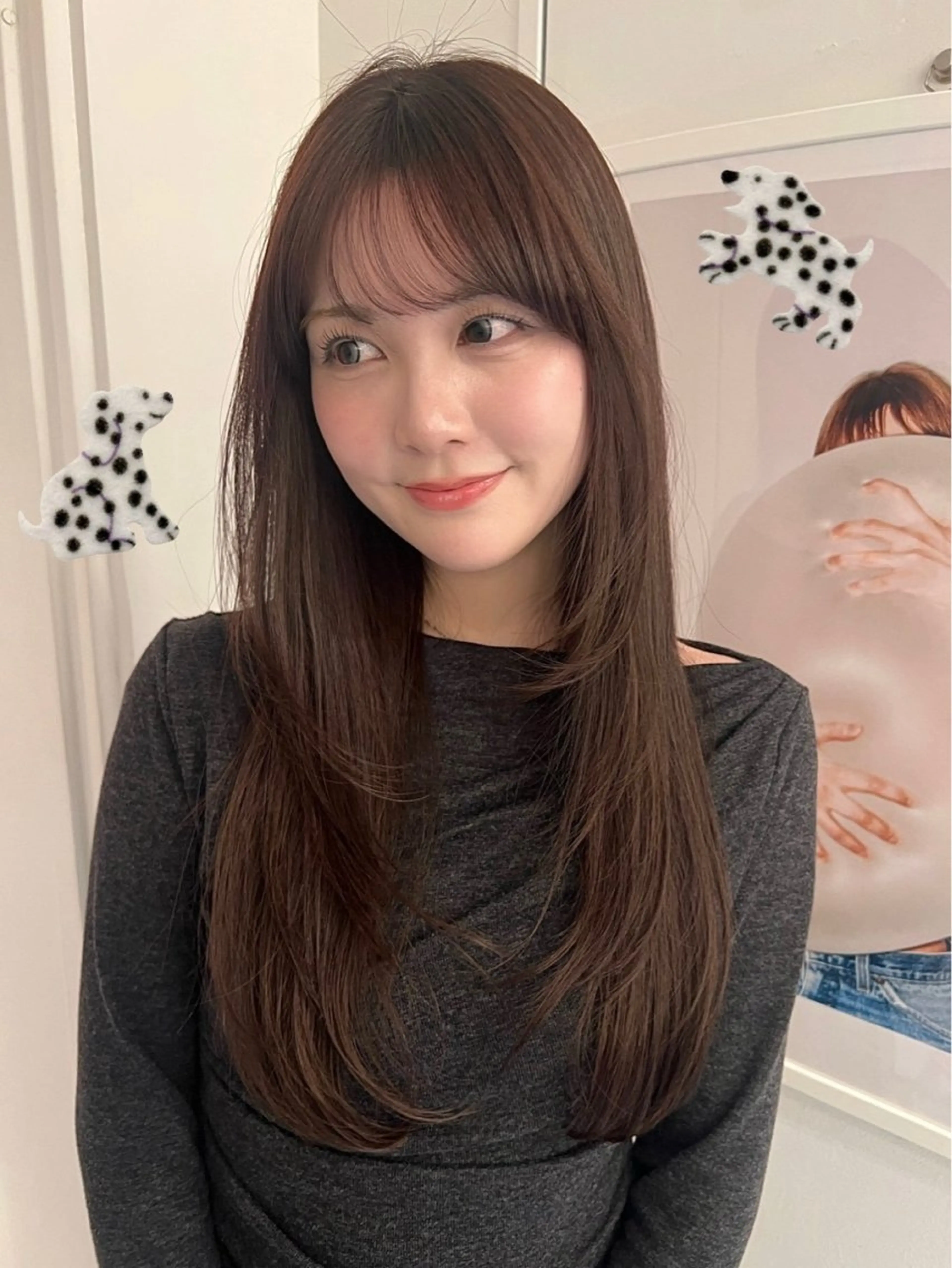 セミロング ヘアカラー rizu🤎/ ボブ /ブラウンカラーのヘアスタイル