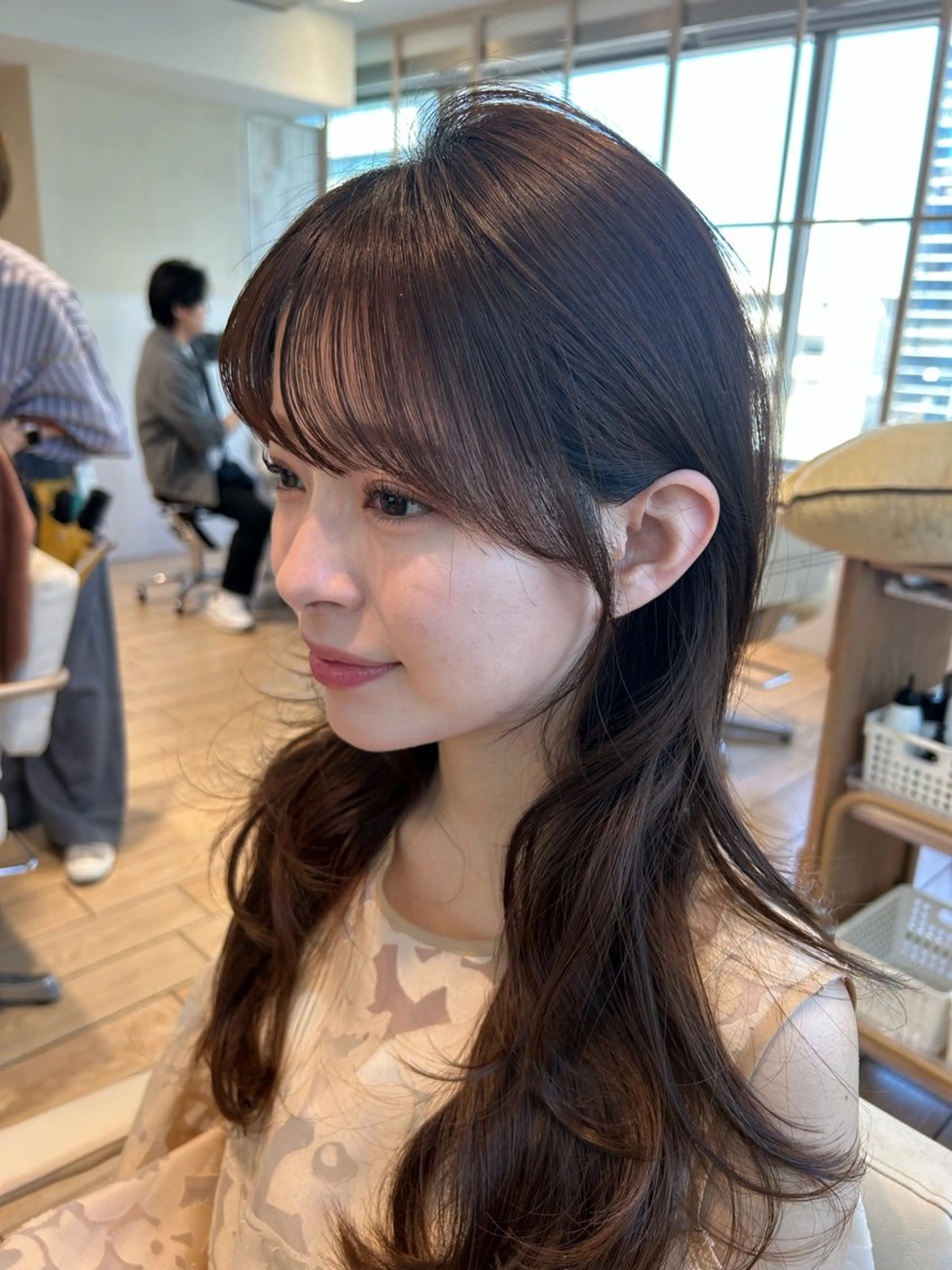 ロング カット ヘアカラー トリートメント 🎀大竹美侑／顔まわ りカット／レイヤーのヘアスタイル