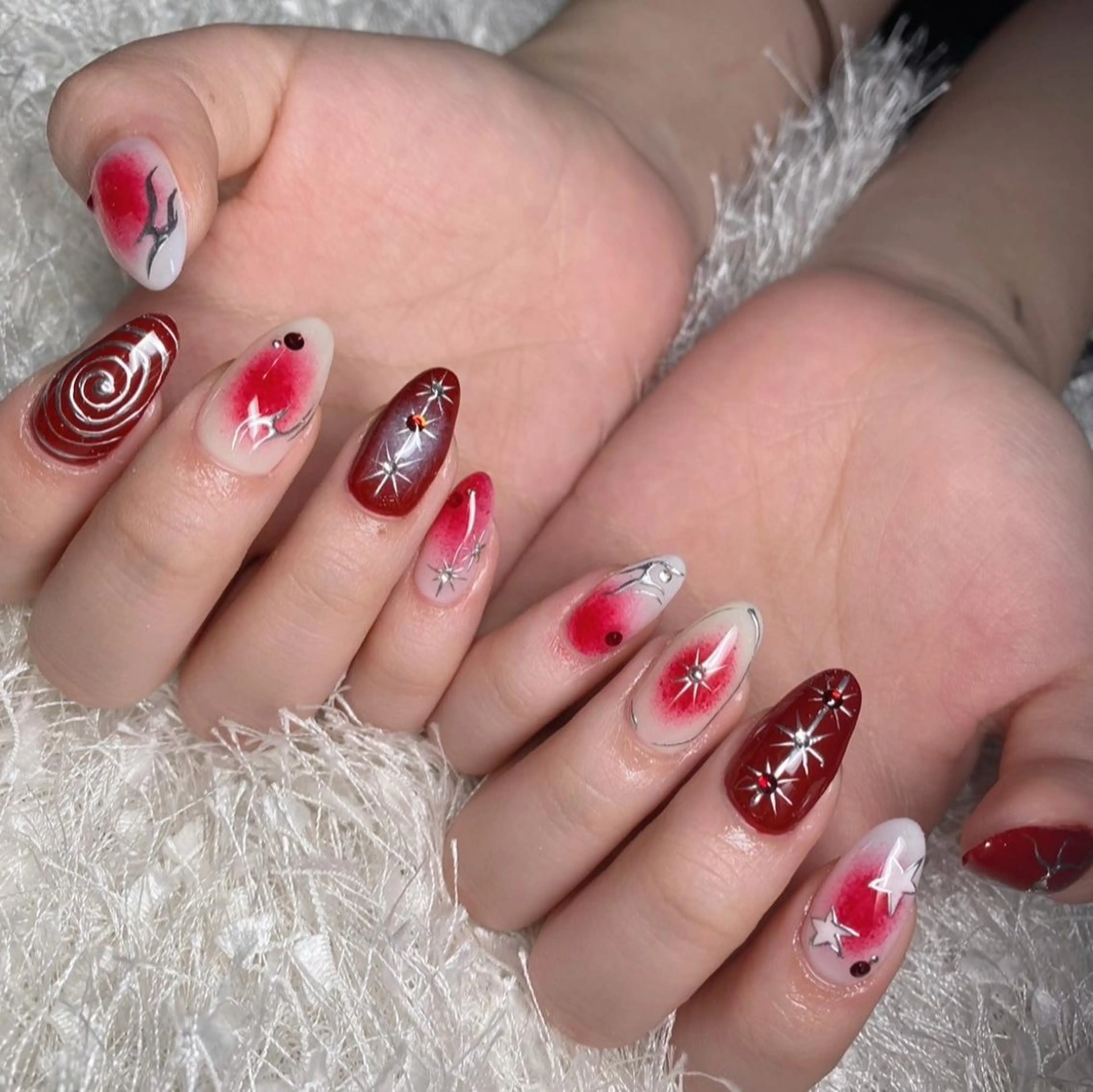 ネイル 長さ出し フレンチネイル ジェルネイル グラデーション 韓国ネイル Nail&eye Belire 新宿のネイルデザイン