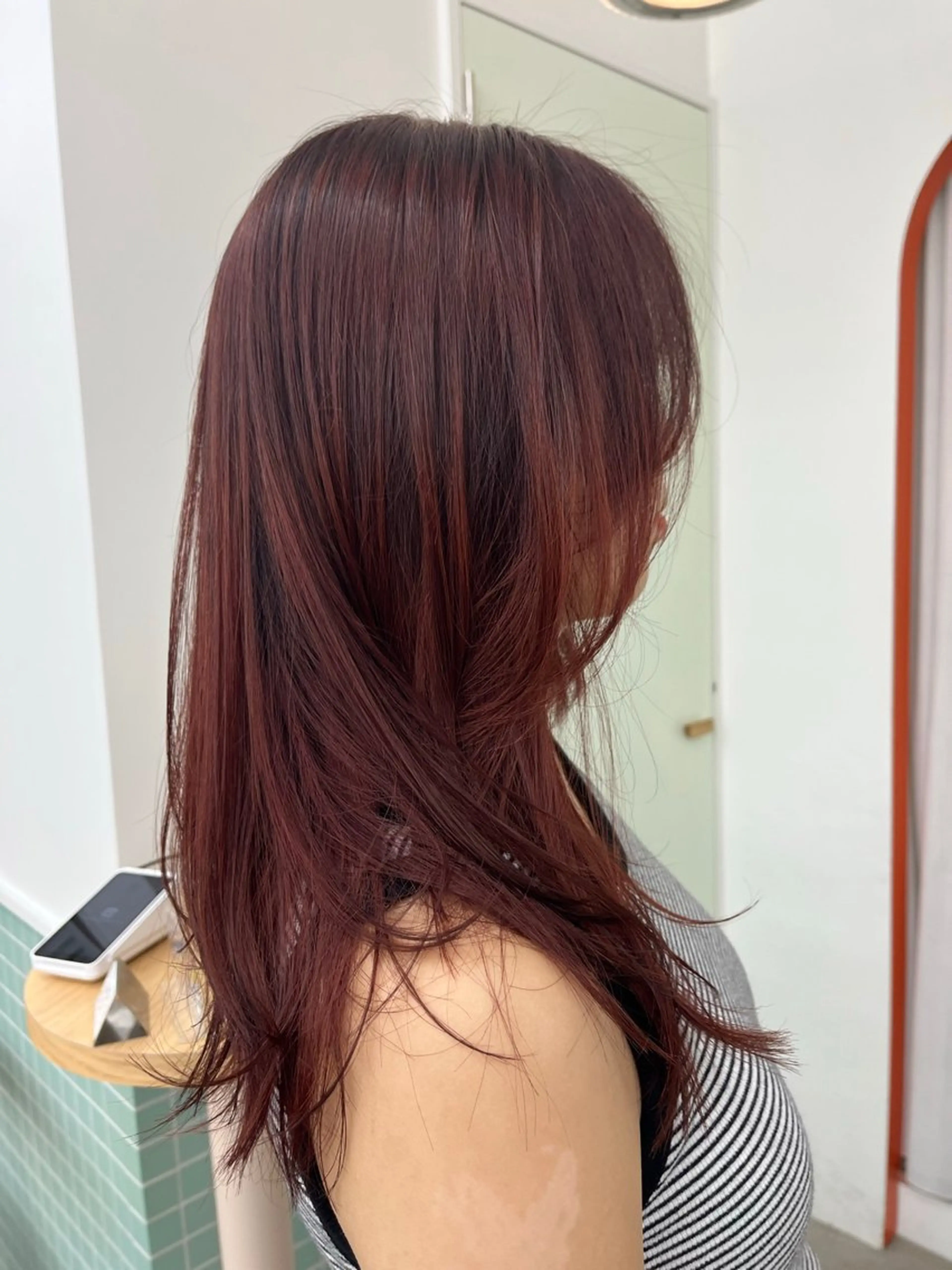 ロング カラー レイヤー/ケアパーマ /ニュアンス/モードのヘアスタイル