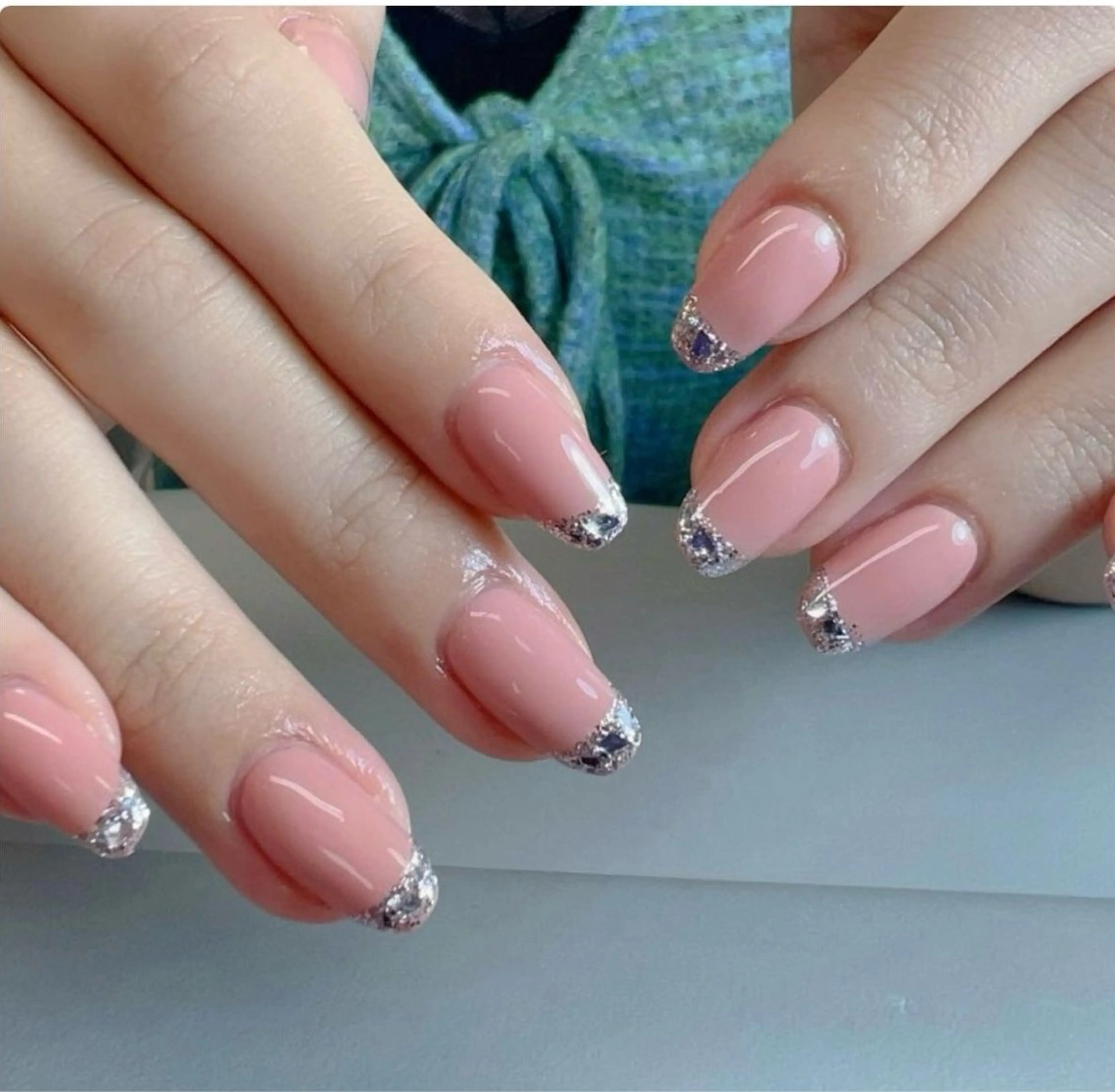 ★SNS大人気ガラスフレンチorミラーフレンチ★1色までの写真