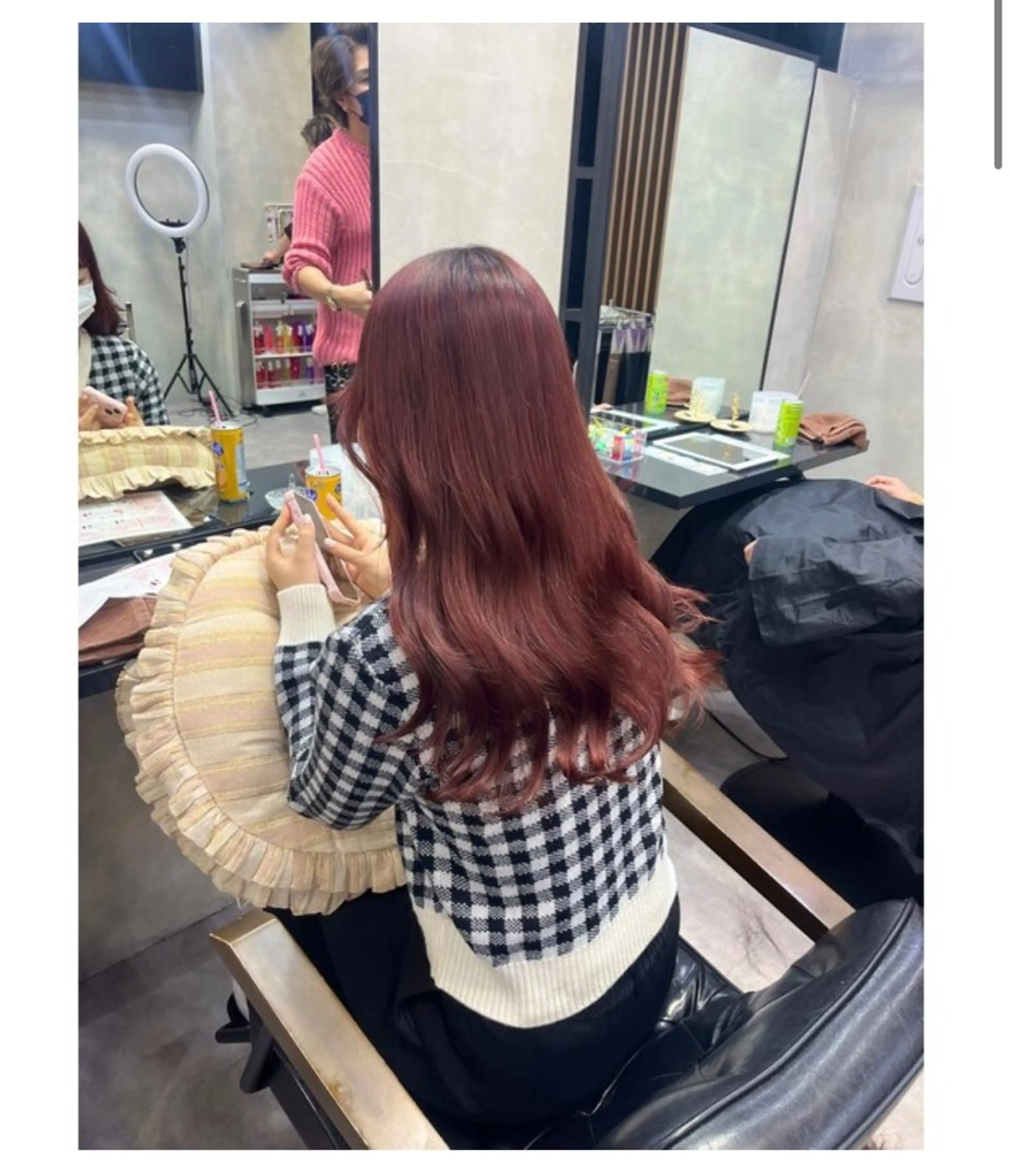 セミロング 濱川響太レディース カットモデルのヘアスタイル