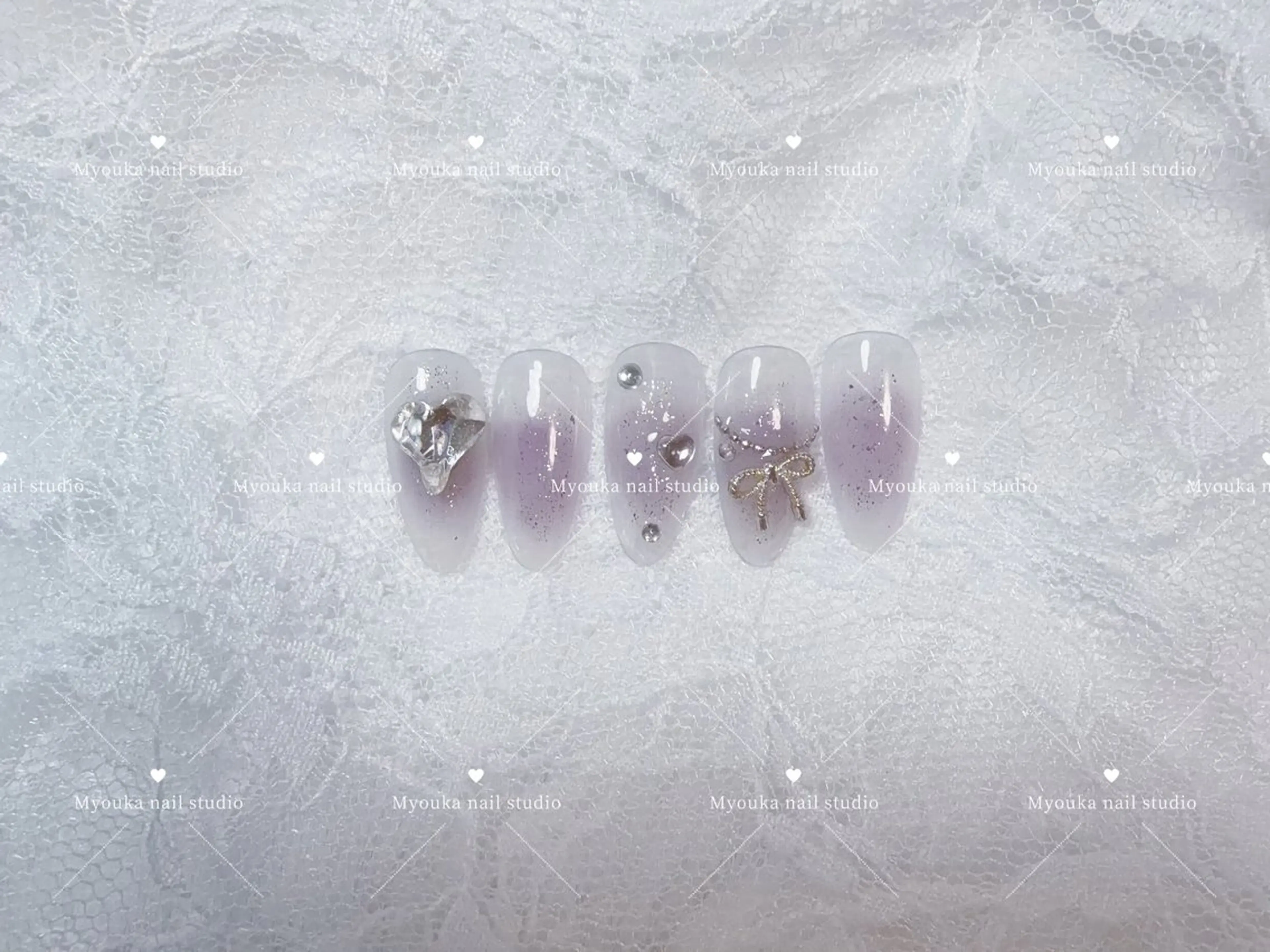 ネイル チークネイル 長さ出し フットネイル ジェルネイル グラデーション ハンドネイル ハンドケア Myouka所属・Myouka 板橋区大山駅前店のネイルデザイン