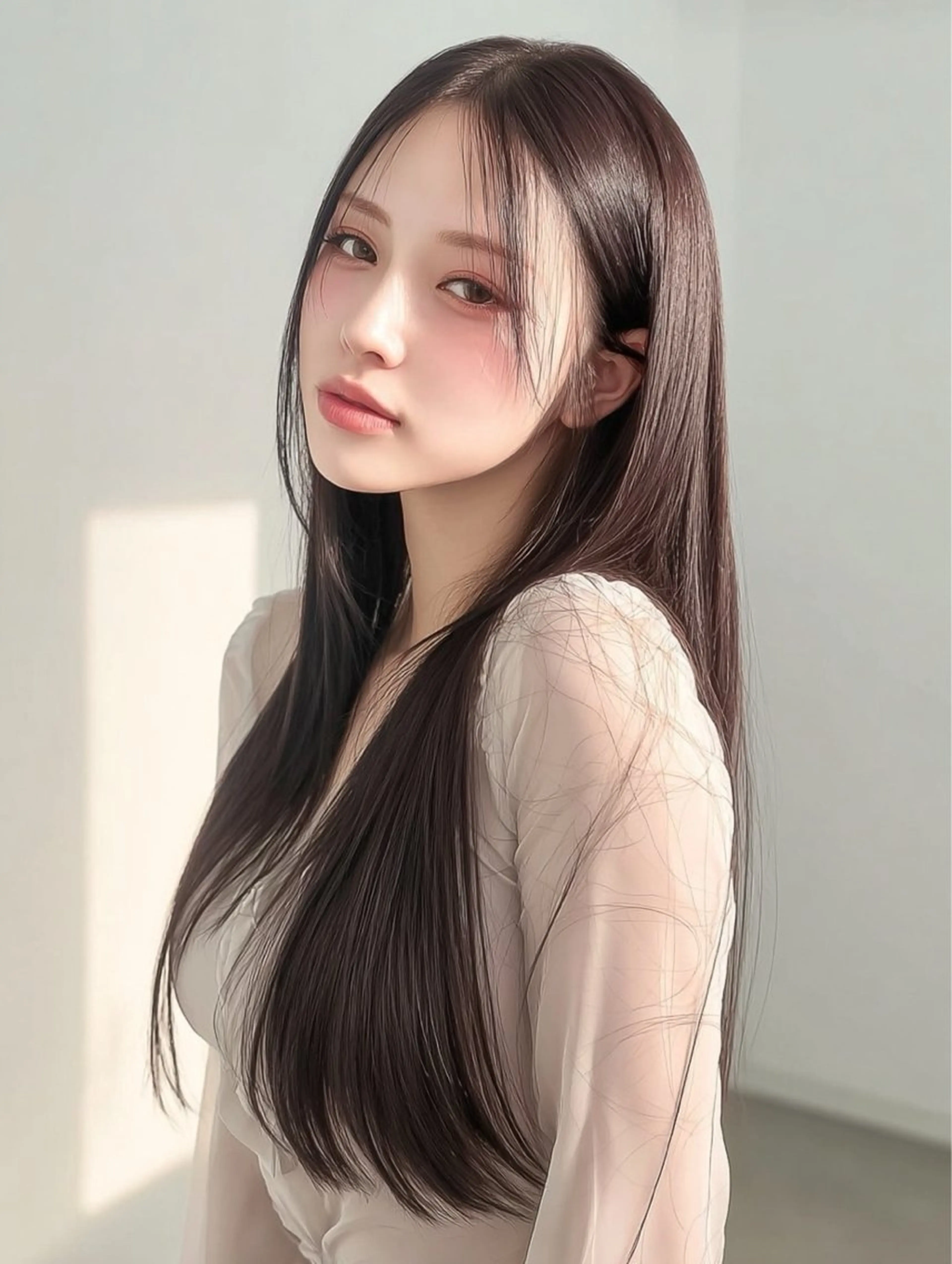 ロング カラー ブリーチ 透明感カラー インナーカラー 髪質改善 韓国風ヘア カット ヘアカラー 木村 純也のヘアスタイル