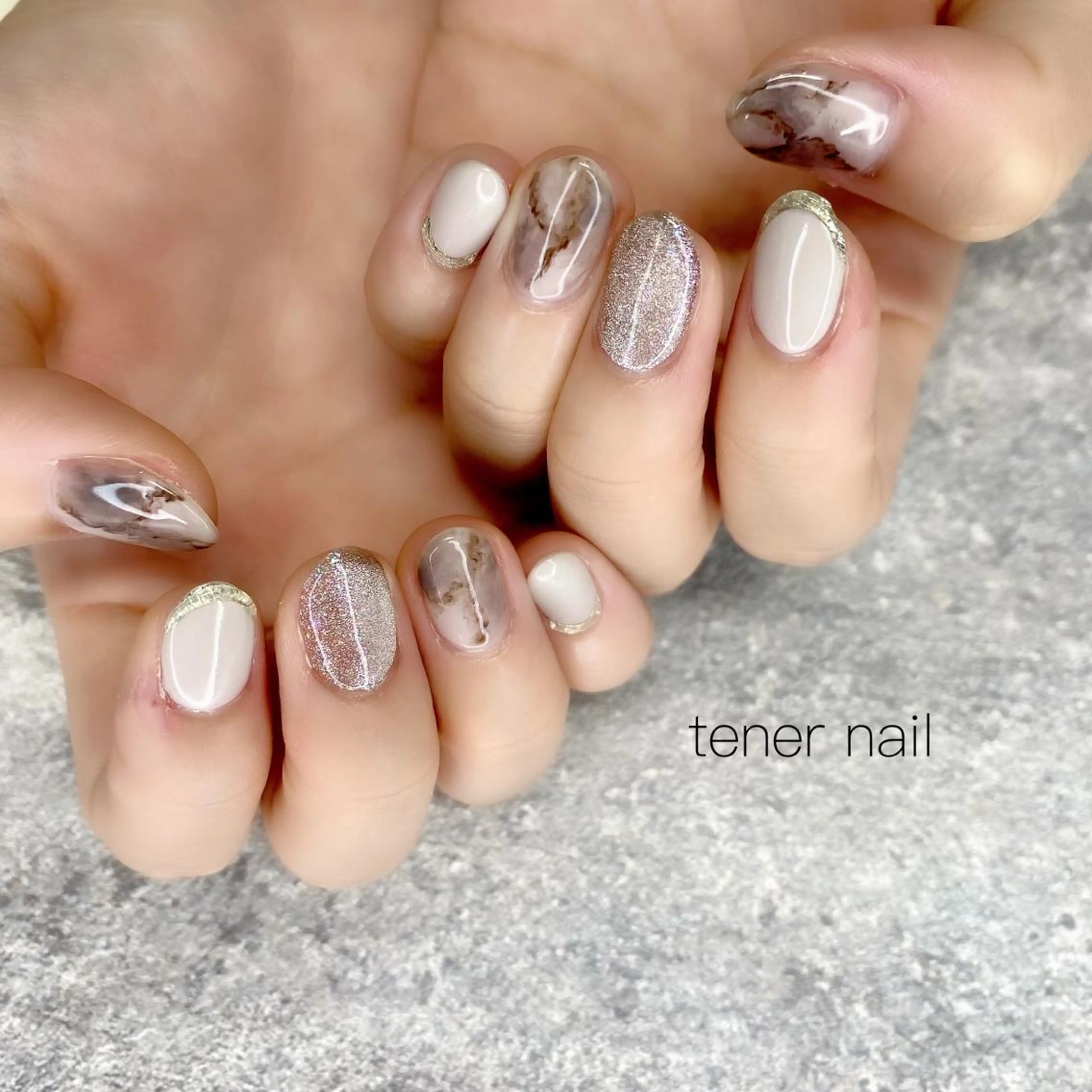 ネイル 大理石ネイル(マーブル) tener  nail  テネルネイル所属・テネルネイル tener nailのネイルデザイン