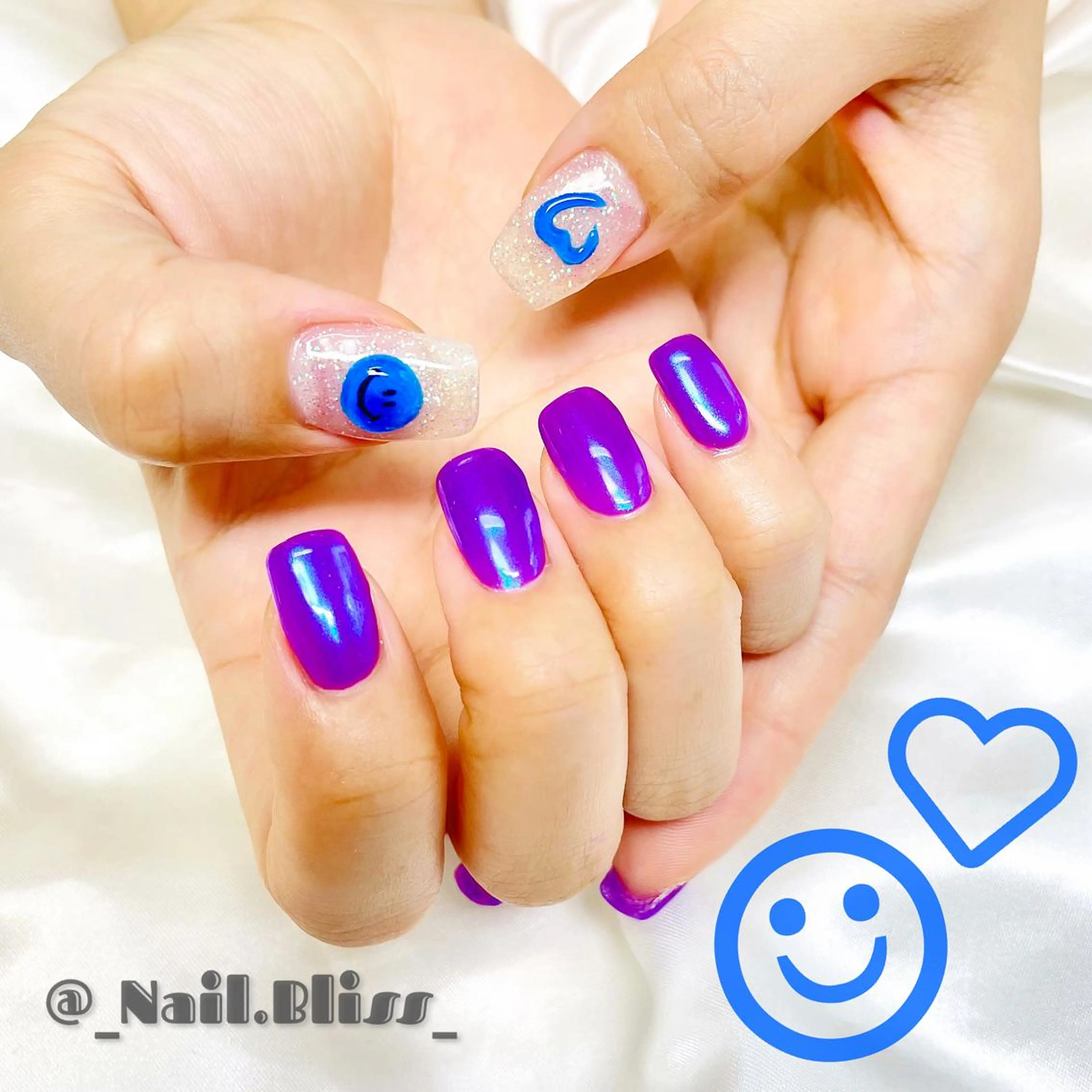 ネイル ハート ハンドネイル NAIL BLISSのネイルデザイン