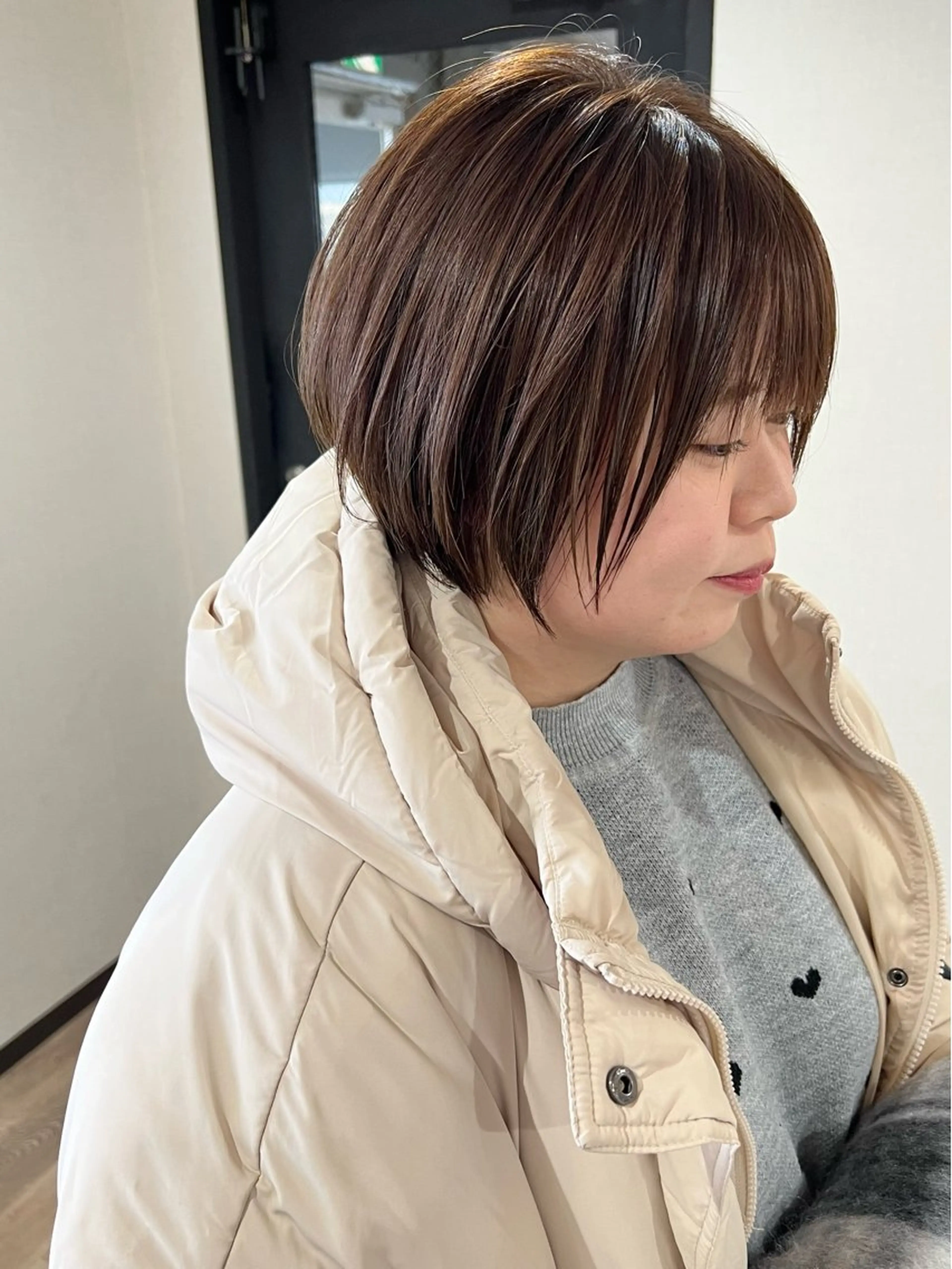 ショート ショートボブ ボブ 似合わせカット ショートヘア カット ヘアカラー トリートメント 🌱小顔魅せカット 透明感カラー/泉綺のヘアスタイル