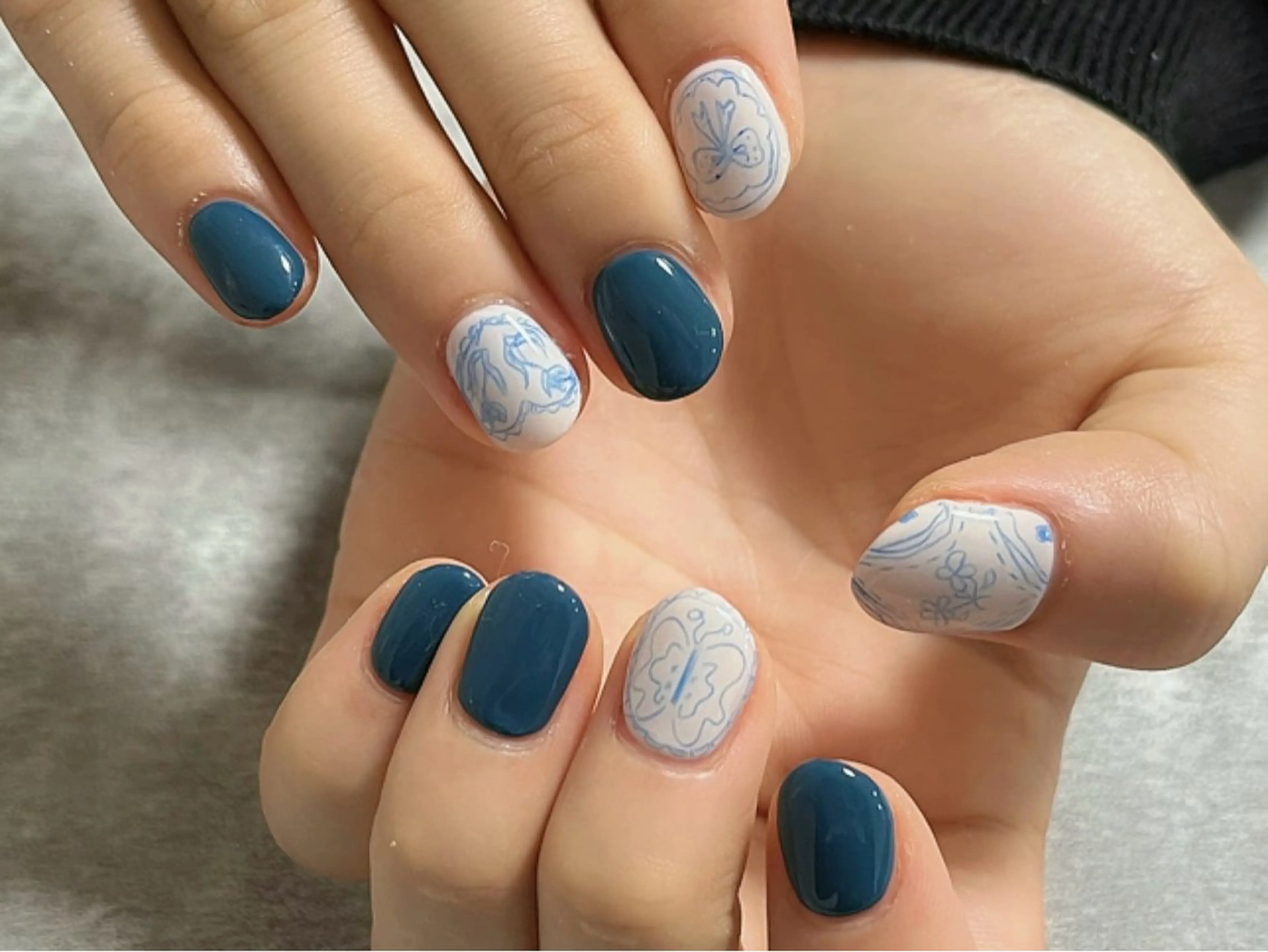 ネイル ハンドネイル Protea きぬがわ らむのネイルデザイン