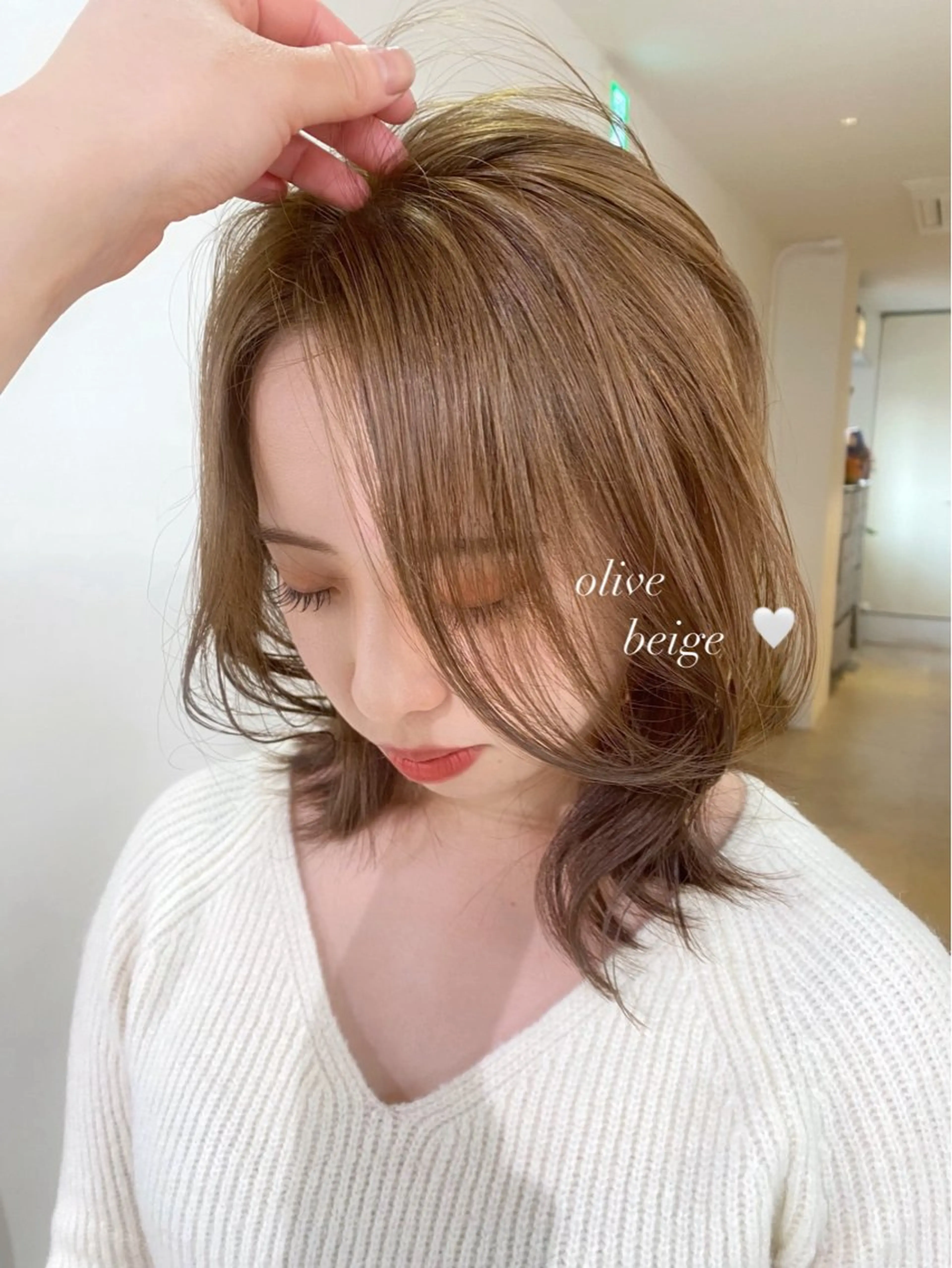 カラー ベージュカラー 黒髪 ブリーチ 透明感カラー ダブルカラー ヘアカラー mizuki/ピンク ベージュ.レイヤーのヘアスタイル