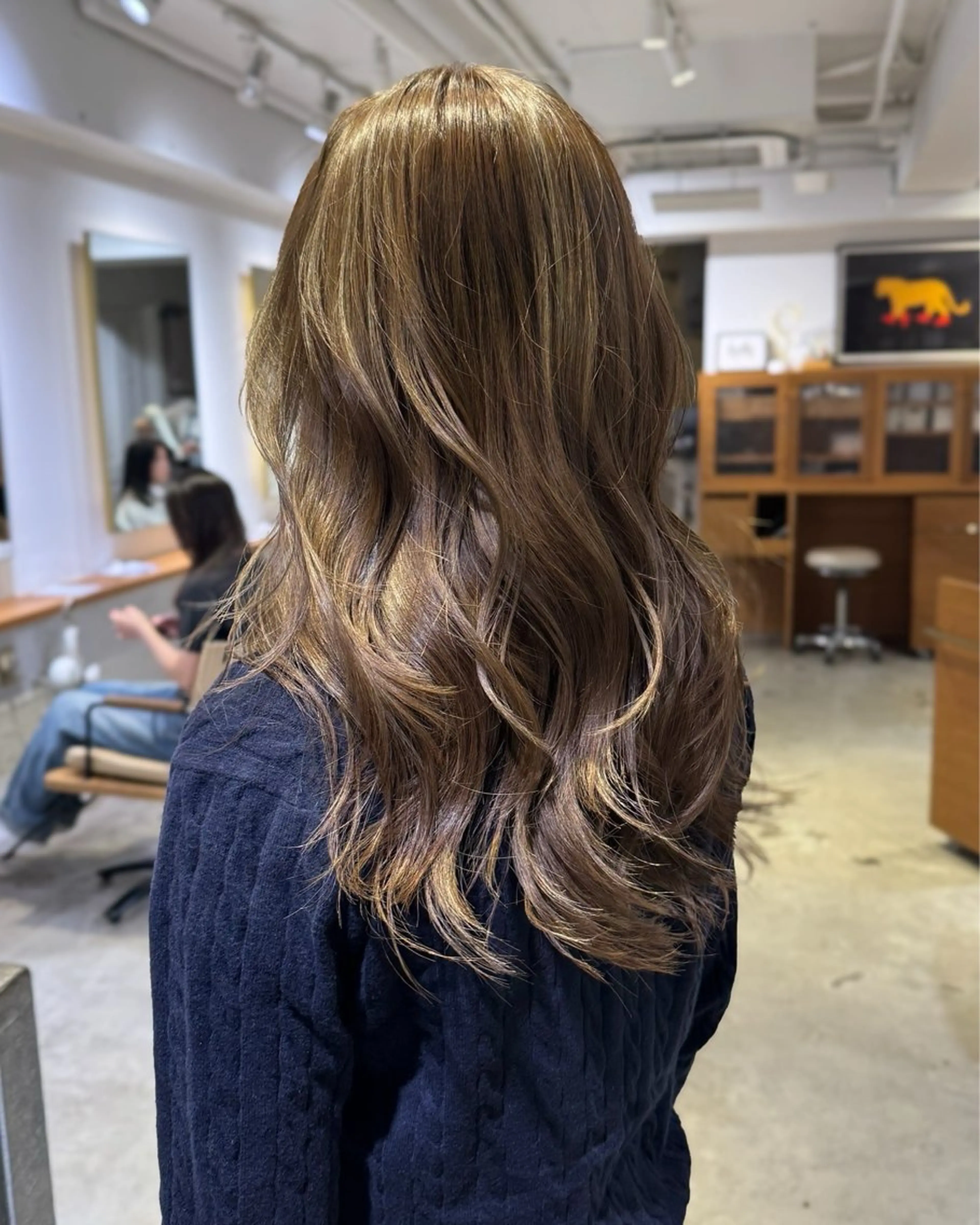 ロング カラー ベージュカラー ハイライトカラー ハイライト レイヤーカット ナガミネアリサ/ 学芸大学/海外ヘアのヘアスタイル