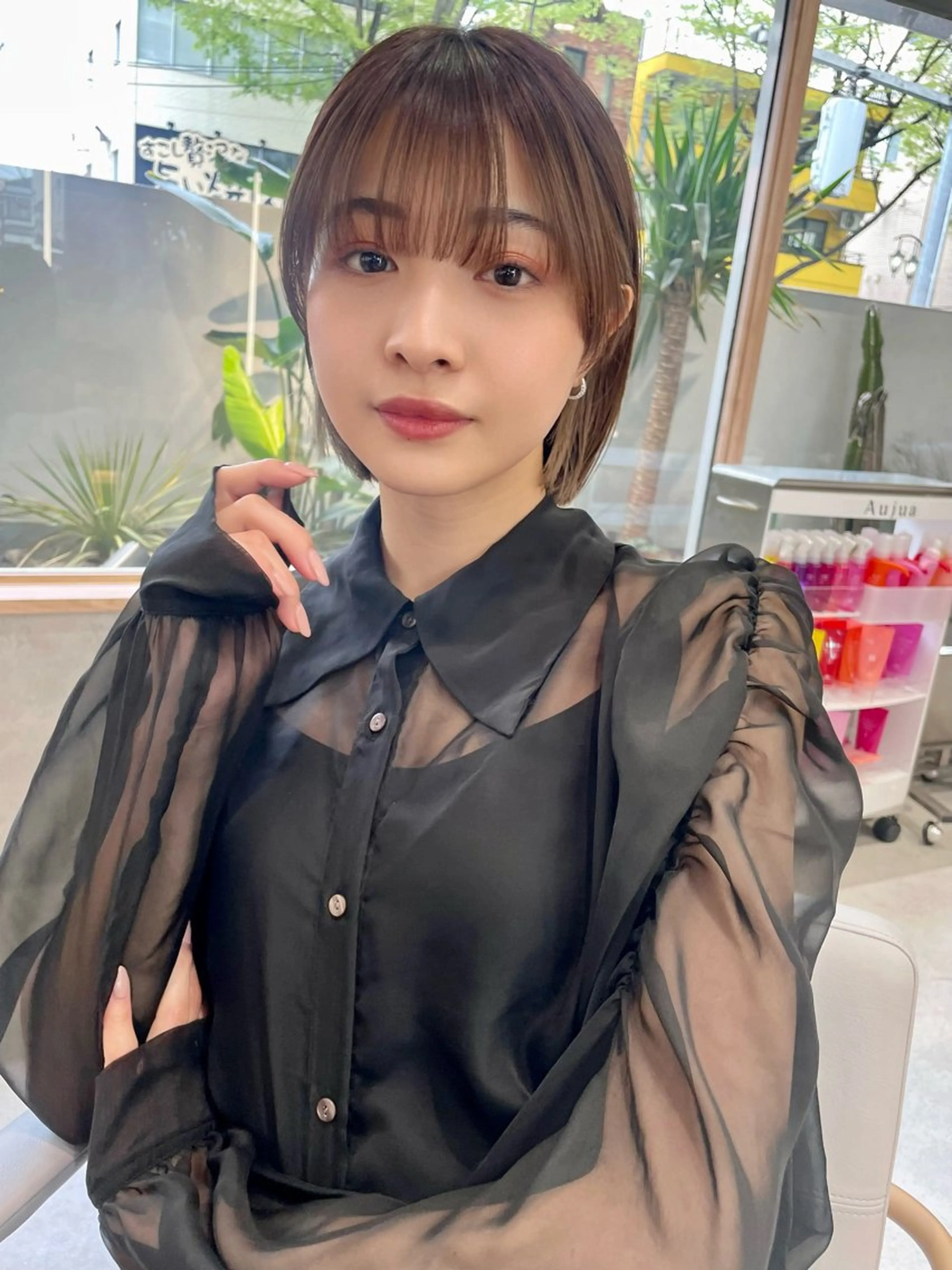 ショート レイヤー/韓国/ 顔周り/しんやのヘアスタイル