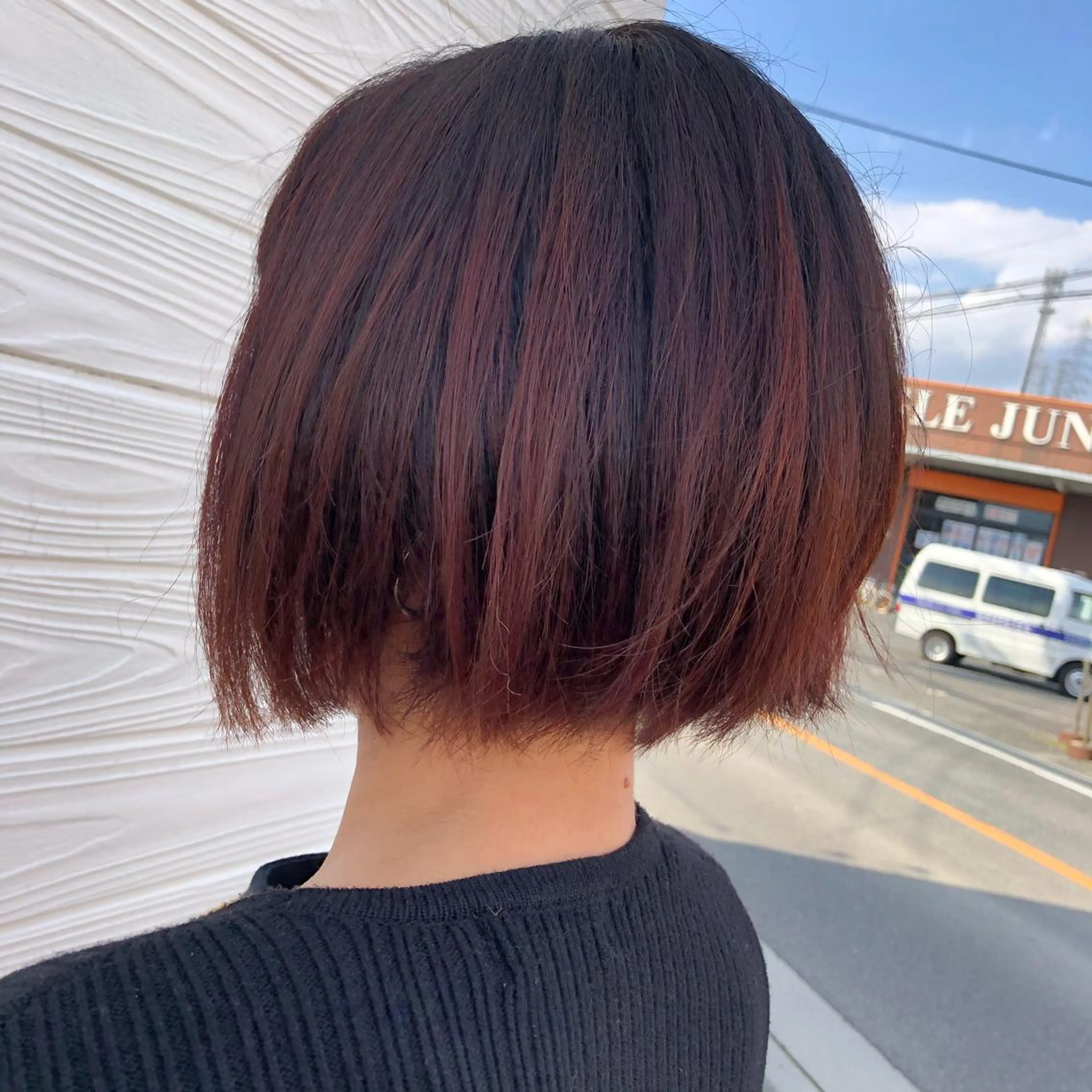 ショート ヘアカラー 半田 知穂のヘアスタイル