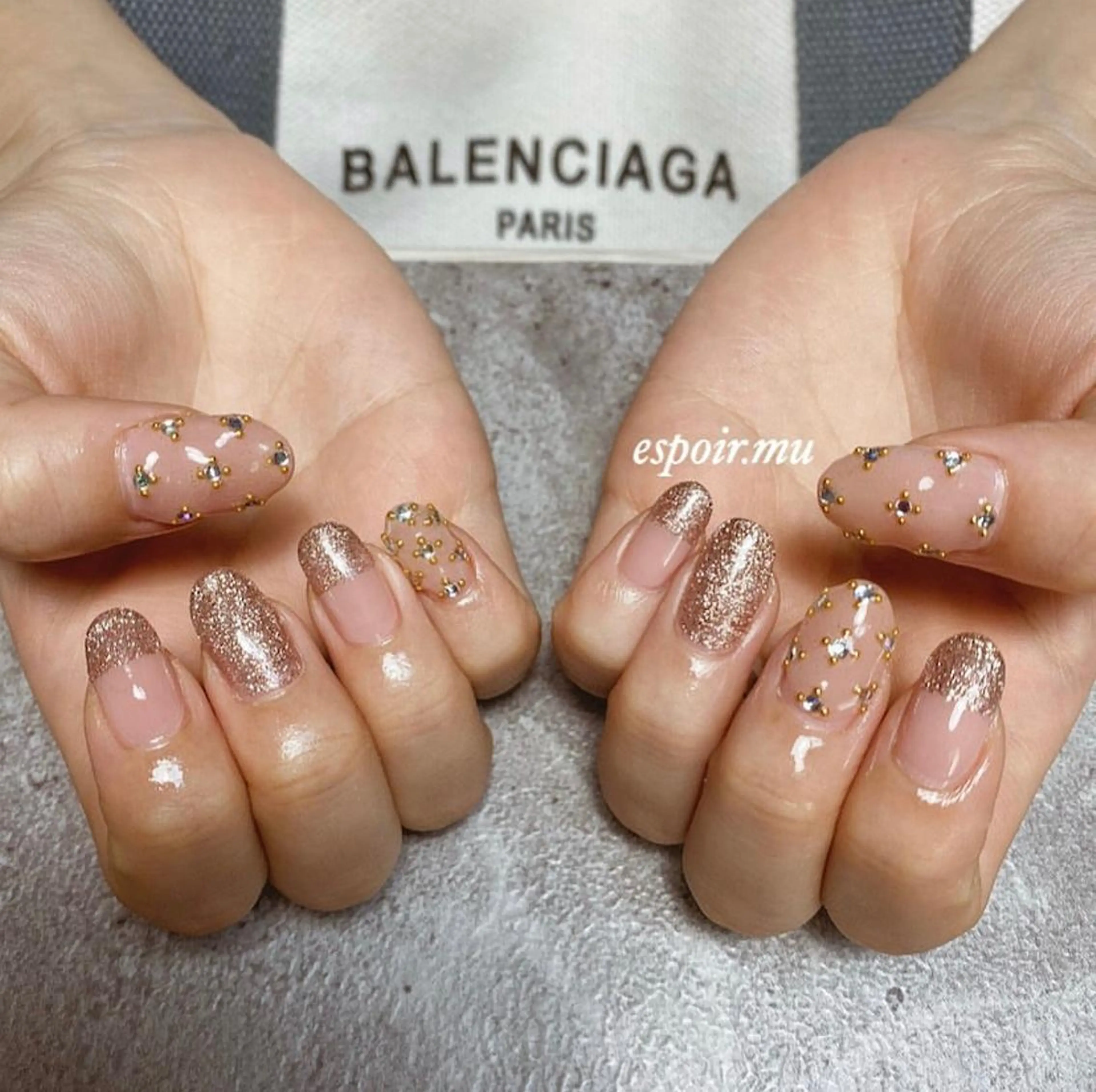 ロング ネイル espoir. muのネイルデザイン