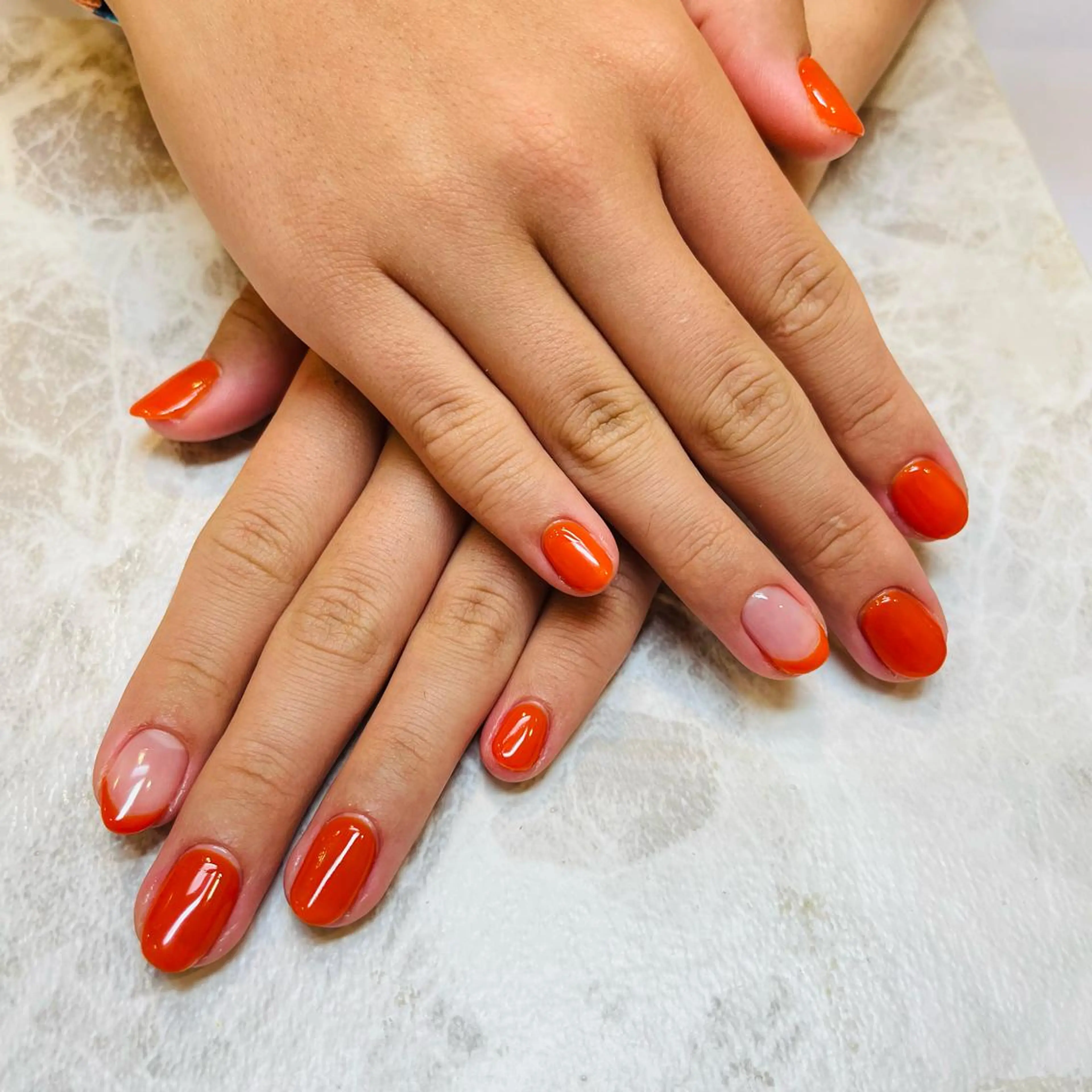 ネイル オレンジ Briwa✨nail 💅enoi ❤︎のネイルデザイン