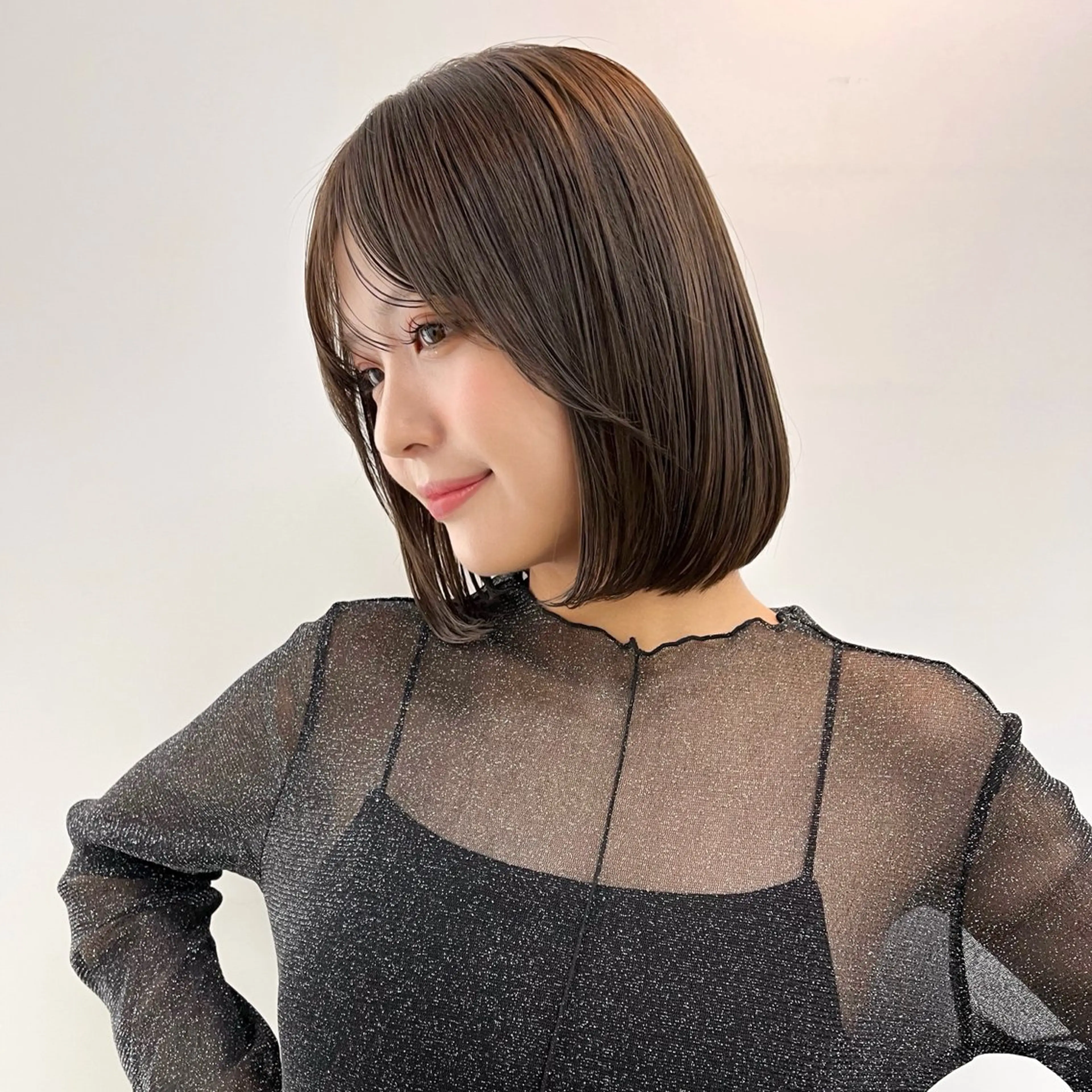 ミディアム カラー TOKYO BABE所属・アイブロウモデル 募集中🍒/北爪まゆのヘアスタイル