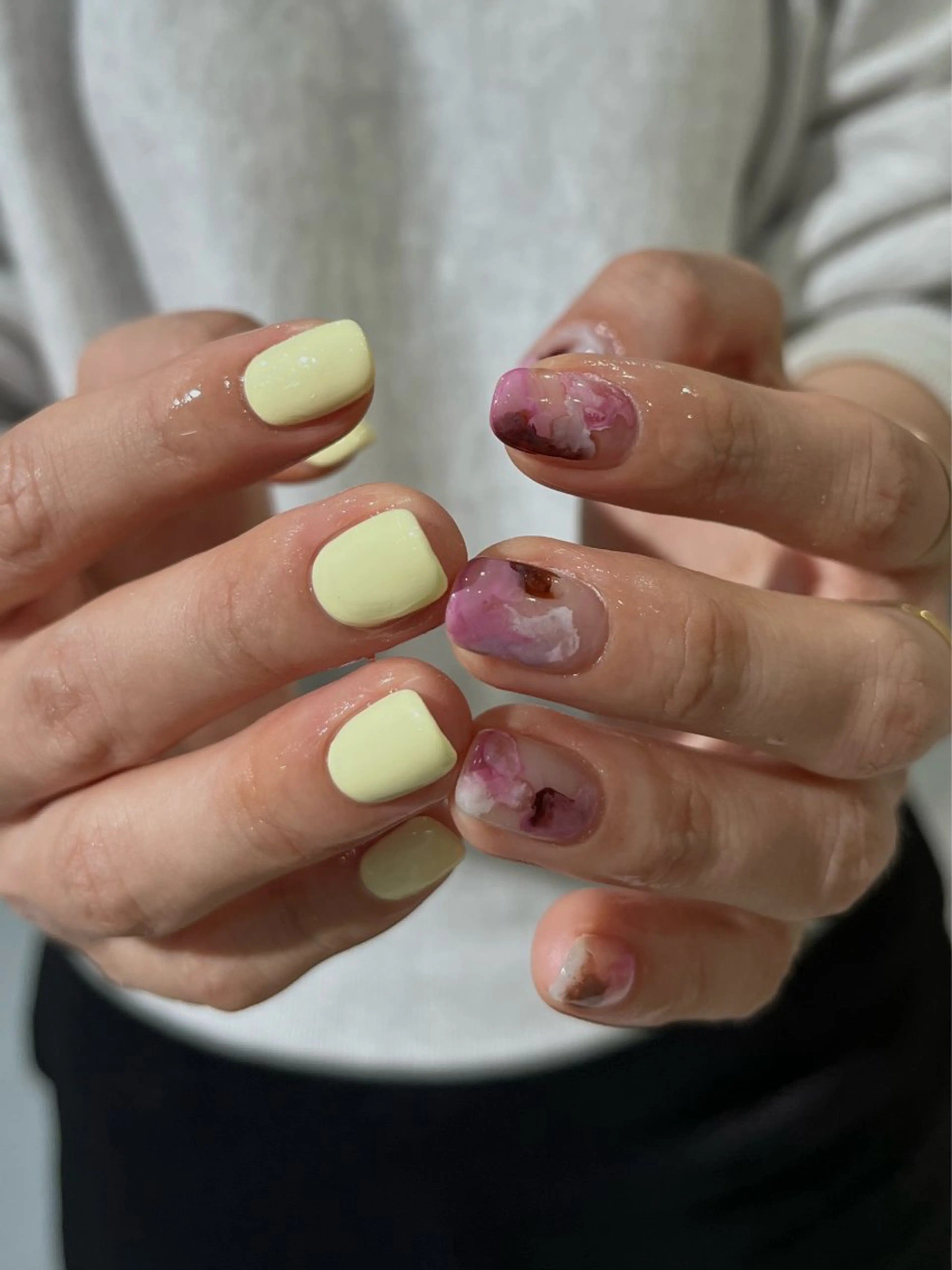 💅🏻ハンドネイル/オフ無し・5本デザインコースの写真