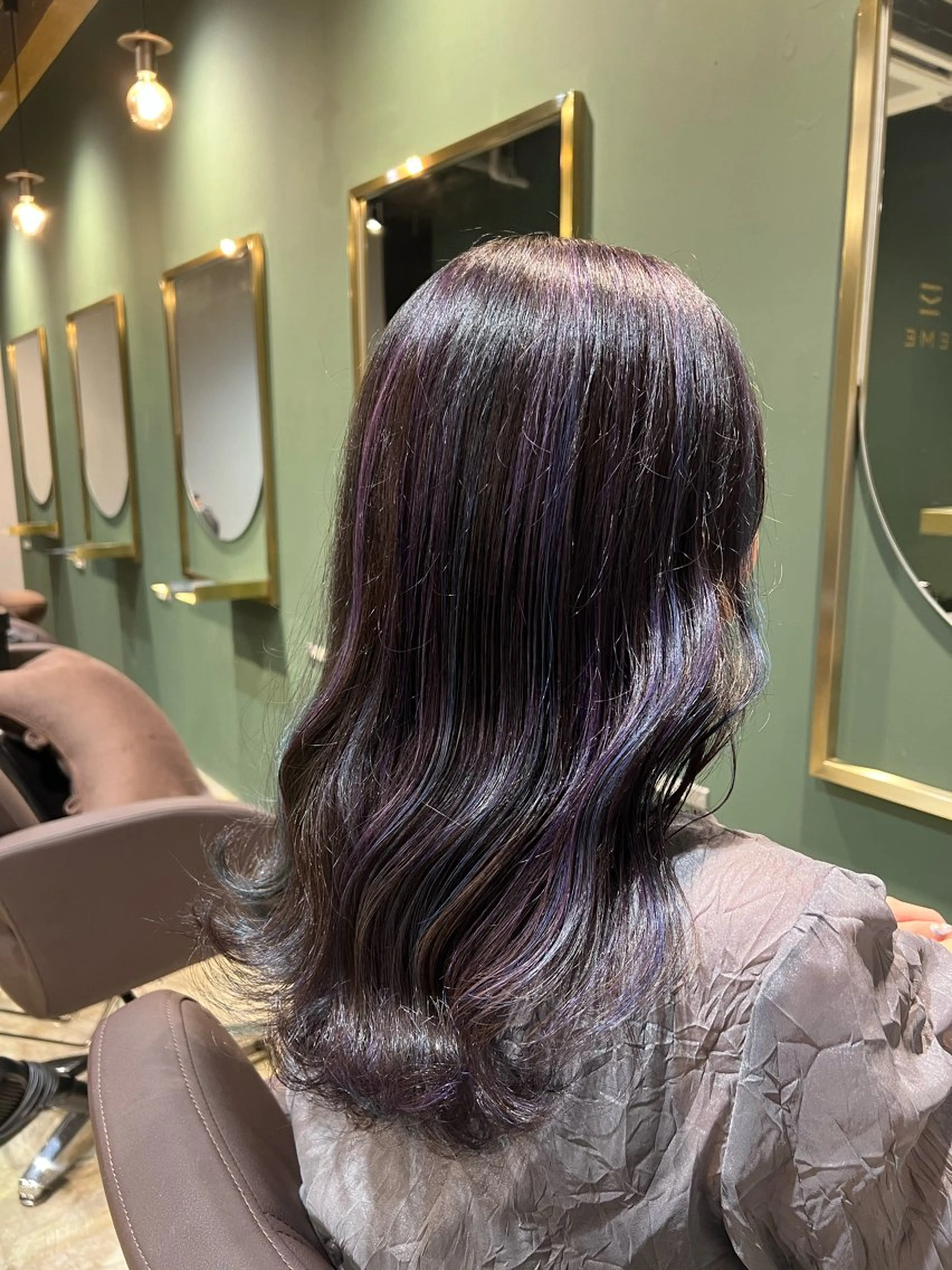 セミロング カラー ハイライトカラー ハイライト ヘアカラー トリートメント ヘッドスパ カラースペシャリスト しょう🧑🏼‍🎨のヘアスタイル