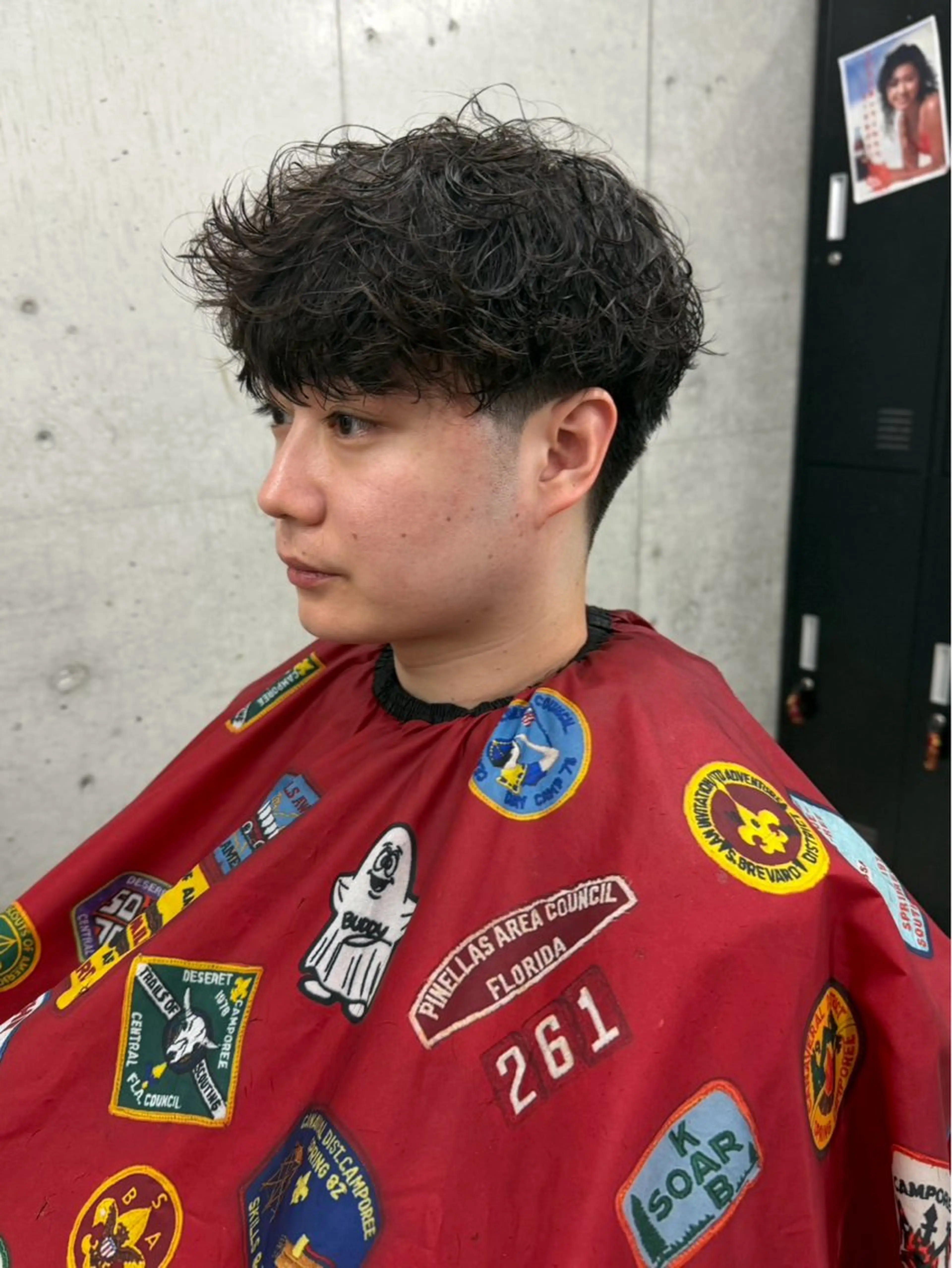 ショート メンズ メンズパーマ THE SUITS  BROTHERS 金山所属・坂口 敬志朗のヘアスタイル